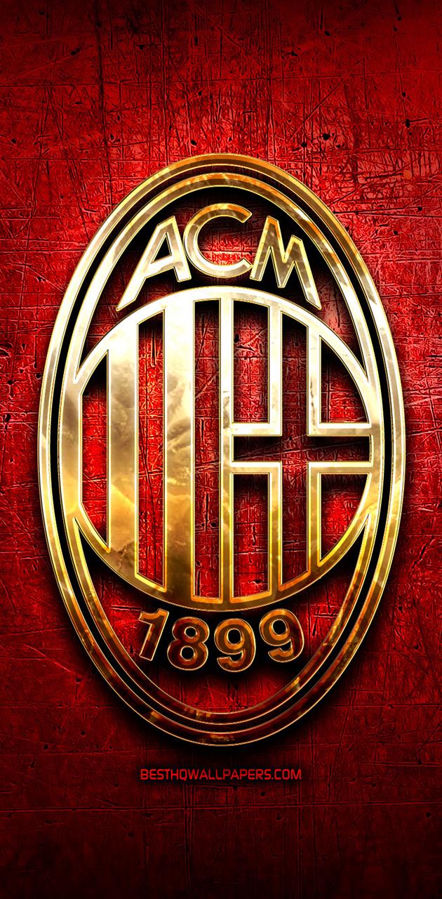 Logo AC Milan dorato, 630x1280 Full HD Verticale, Samsung Galaxy
