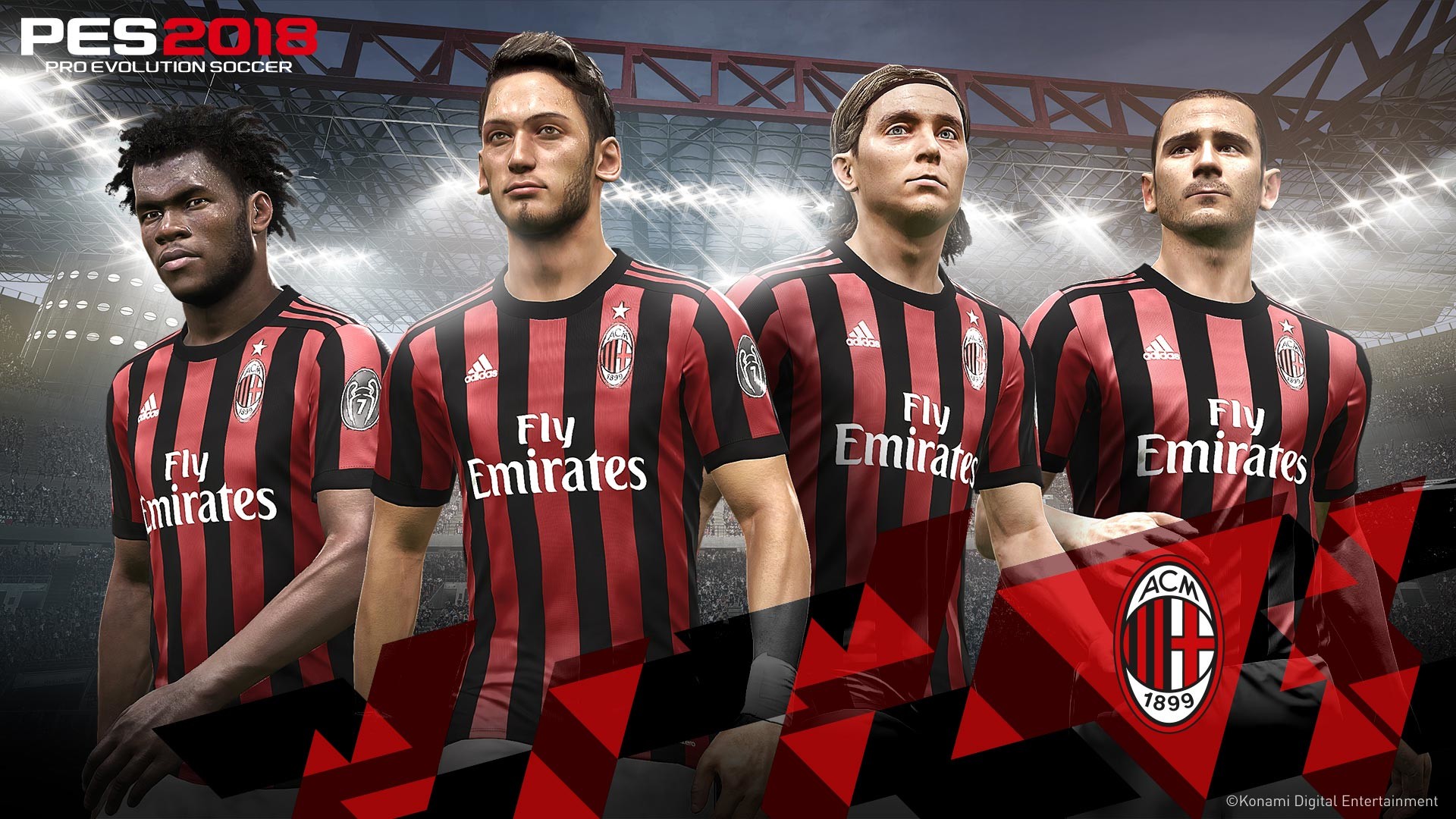 Giocatori AC Milan PES, 1920x1080 Full HD, Laptop
