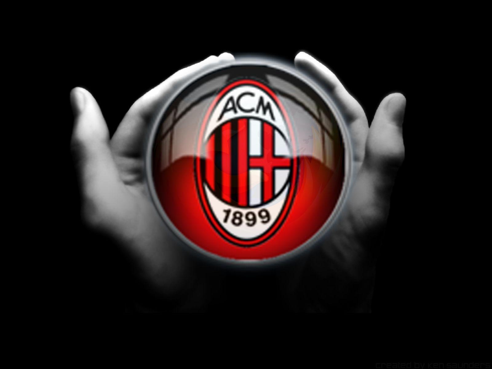 Logo AC Milan sfera mani, 1600x1200 HD, Desktop