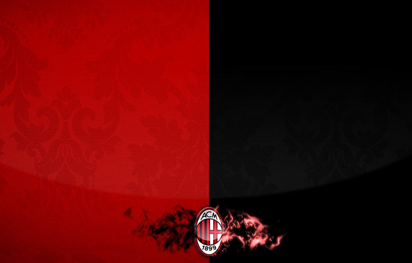 Logo AC Milan rosso e nero, 1332x850 720p, Laptop