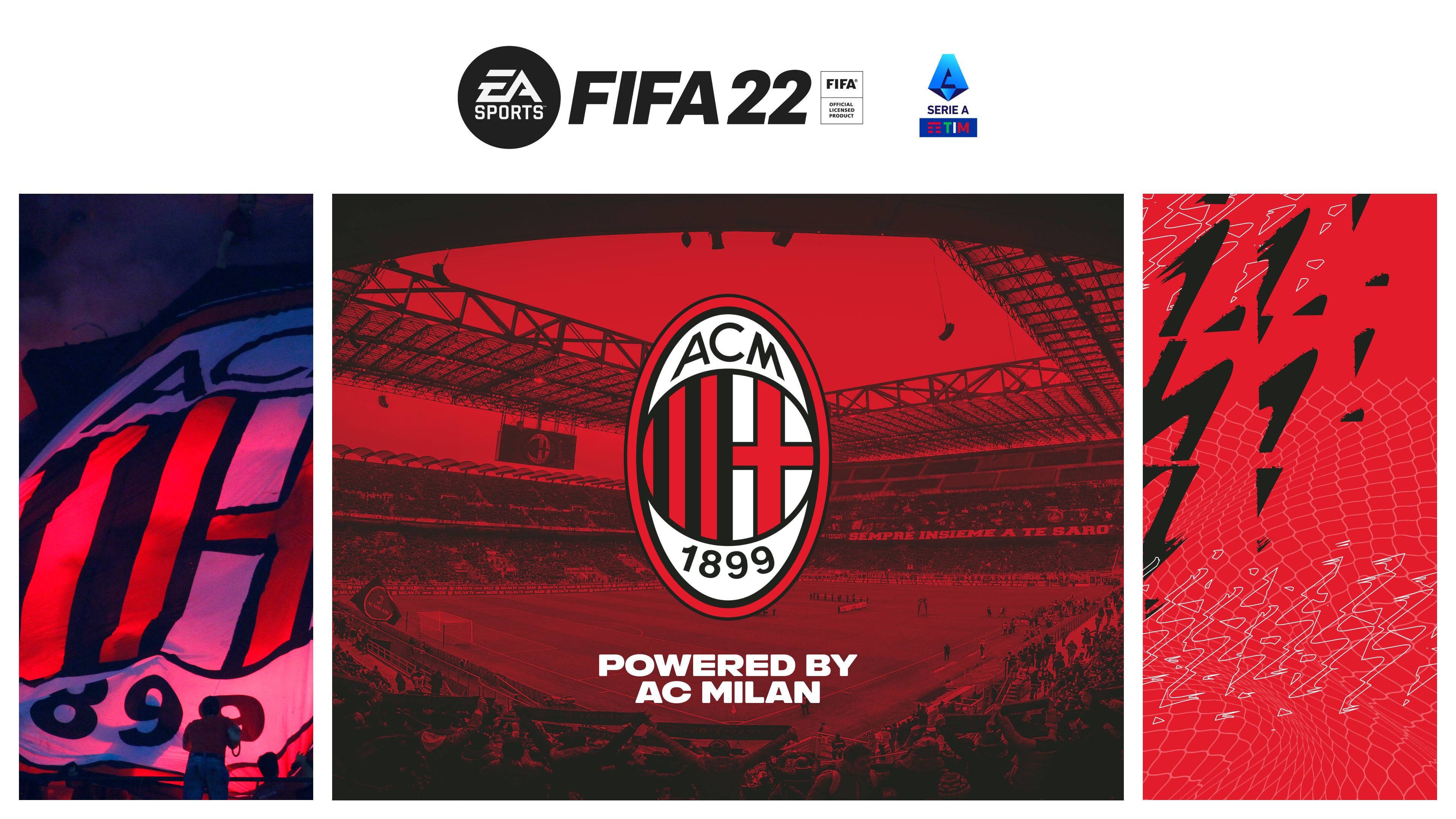 Logo AC Milan FIFA 22, 3840x2160 UHD, PC 4K