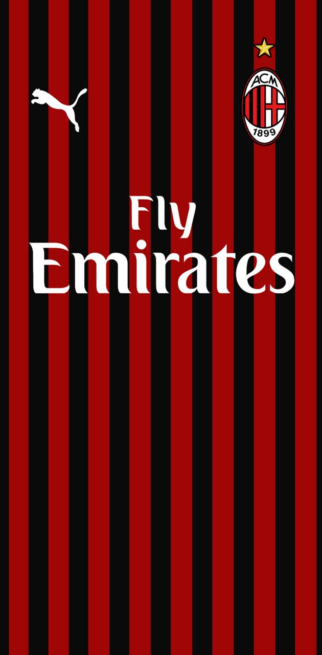 Maglia AC Milan righe rosso-nere, 630x1280 Full HD Verticale, iPhone