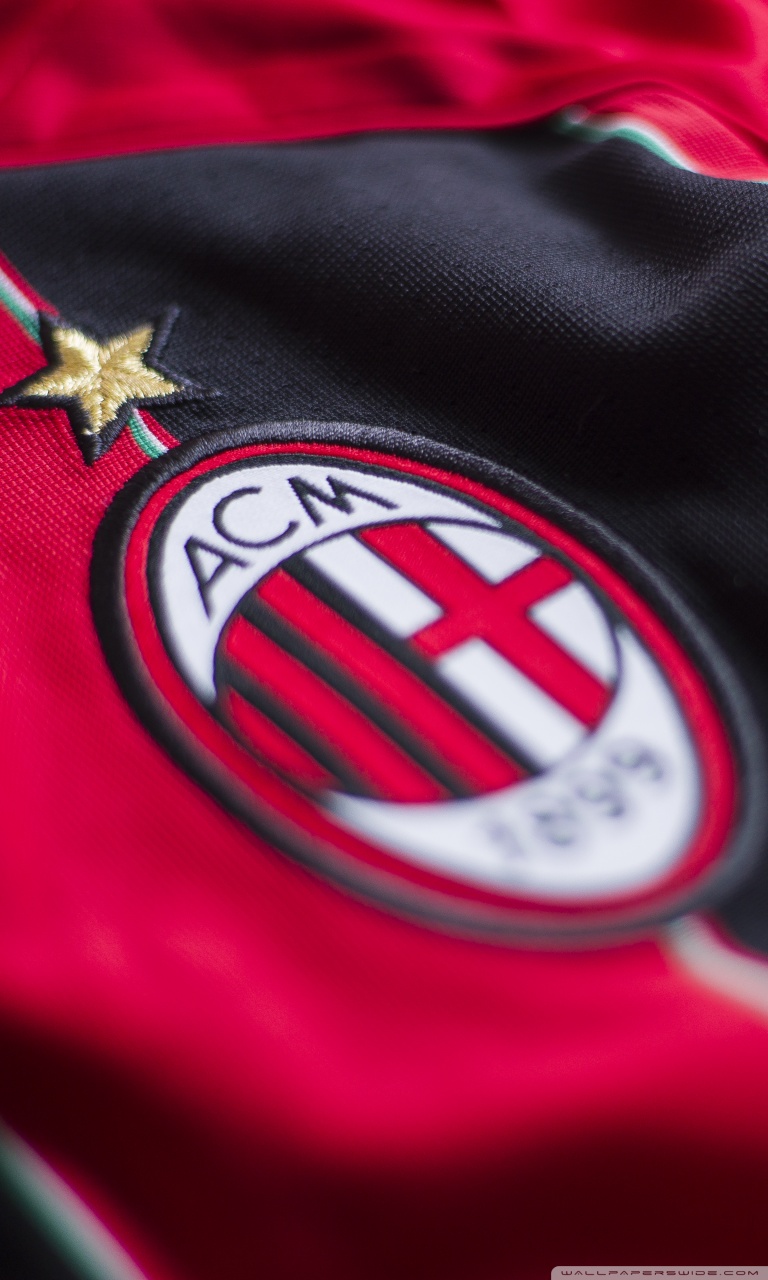 Stemma AC Milan su maglia, 768x1280 Verticale, Android