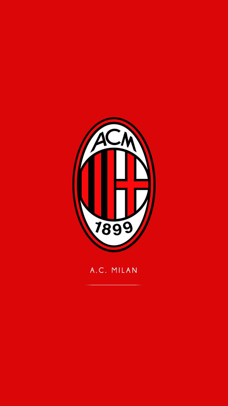 Logo AC Milan sfondo rosso, 736x1309 Verticale, POCO