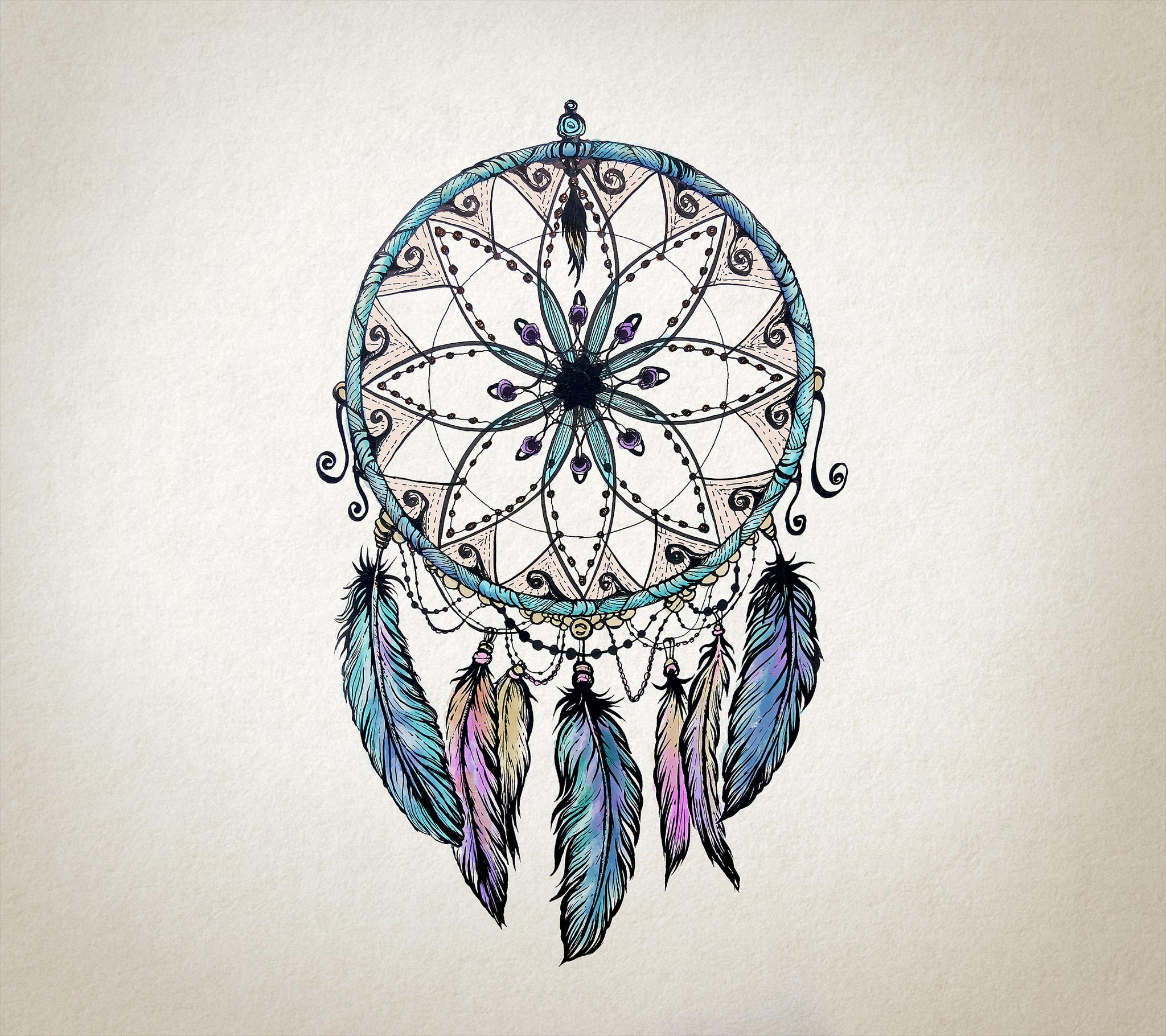 Acchiappasogni disegnato ad acquerello, 2048x1820 Hi-Res, MacBook Pro