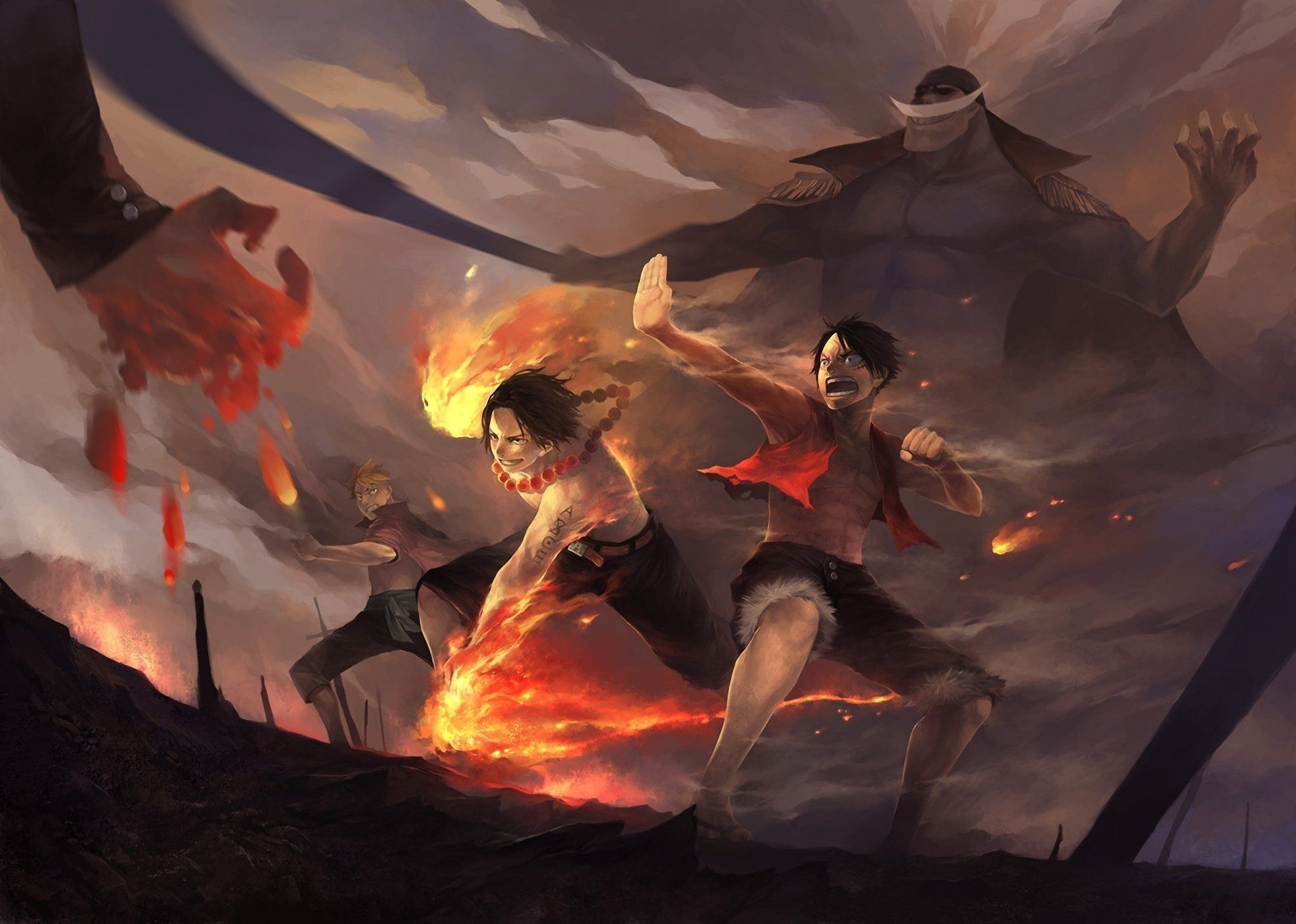 Portgas D. Ace, One Piece, 1920x1370 Full HD+, Desktop