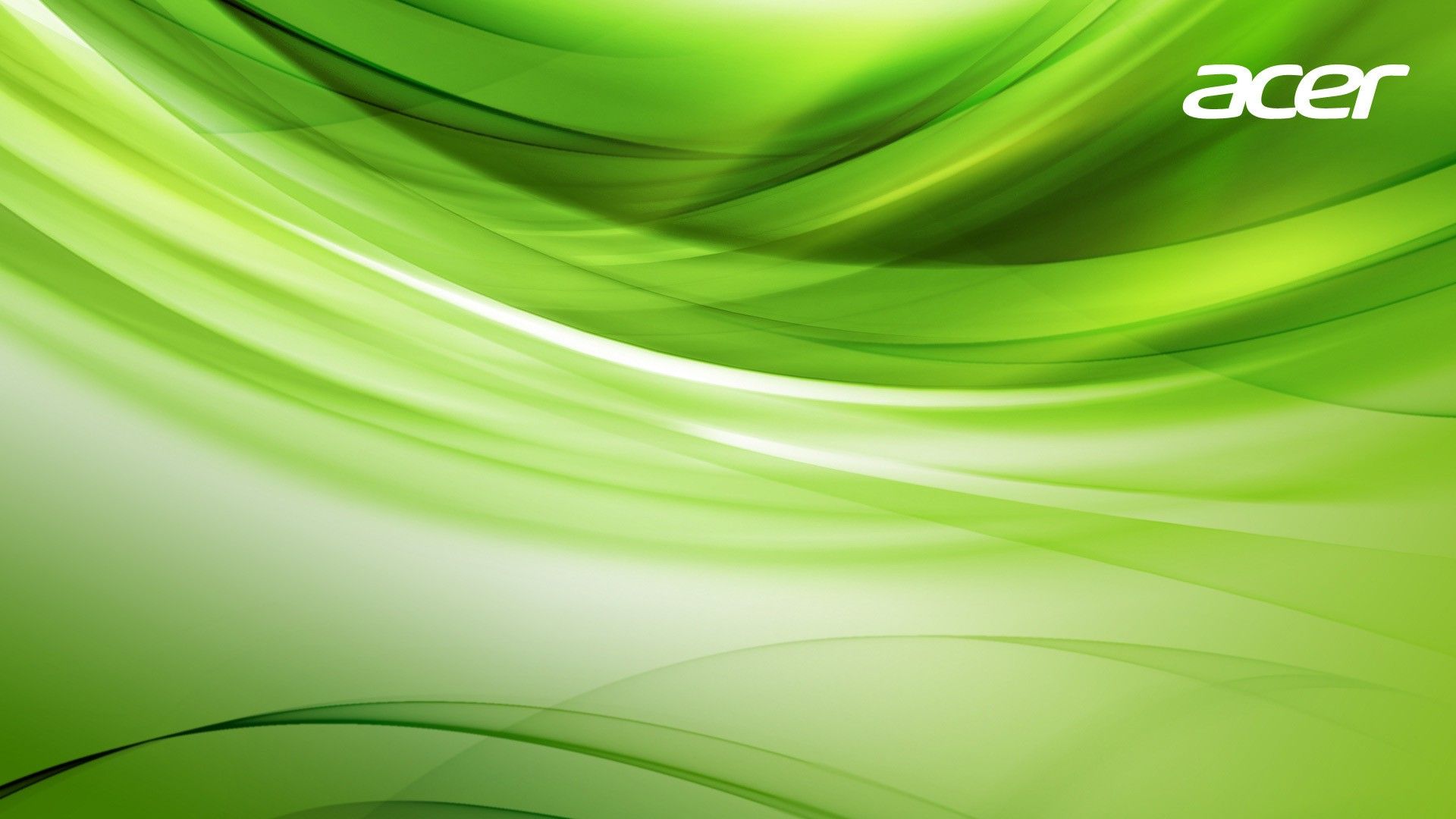 Onde astratte verdi logo Acer, 1920x1080 Full HD, Desktop