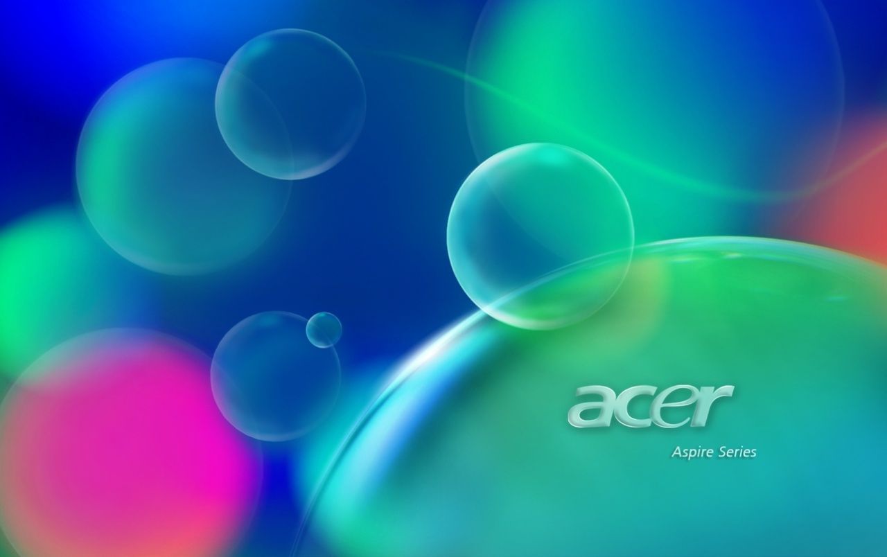 Bolle colorate logo Acer, 1280x804 HD, Desktop