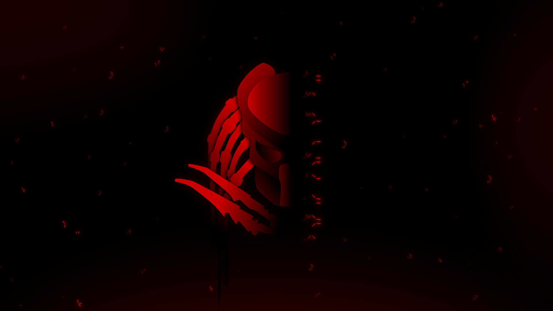 Logo Predator triangolo foresta blu, 1920x1080 Full HD, PC