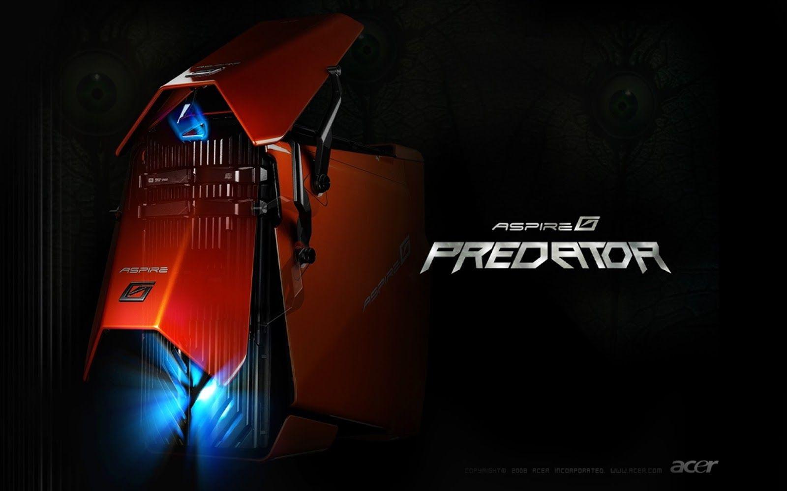 Logo Acer Predator su case nero, 2048x1152 Hi-Res, PC