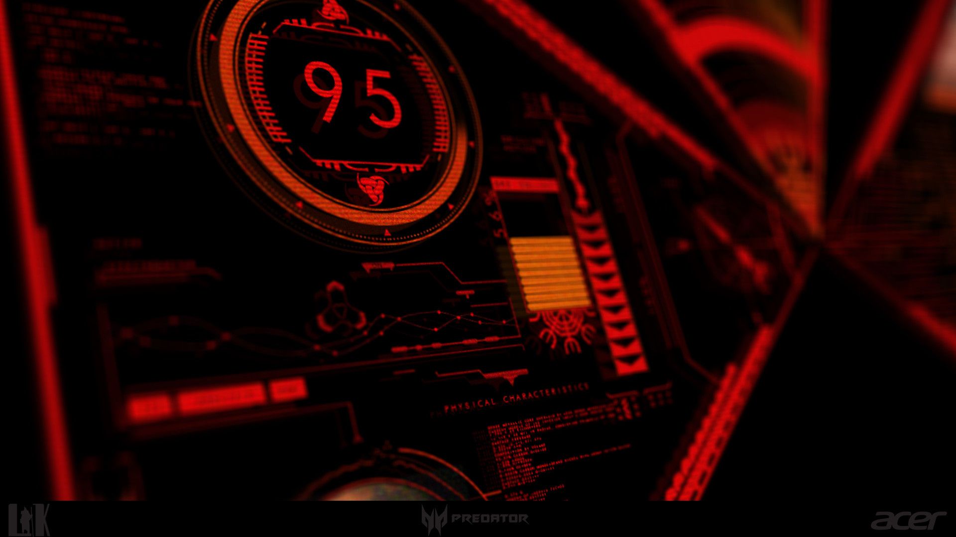 Logo Acer Predator rosso futuristico, 1920x1080 Full HD 1080p, PC