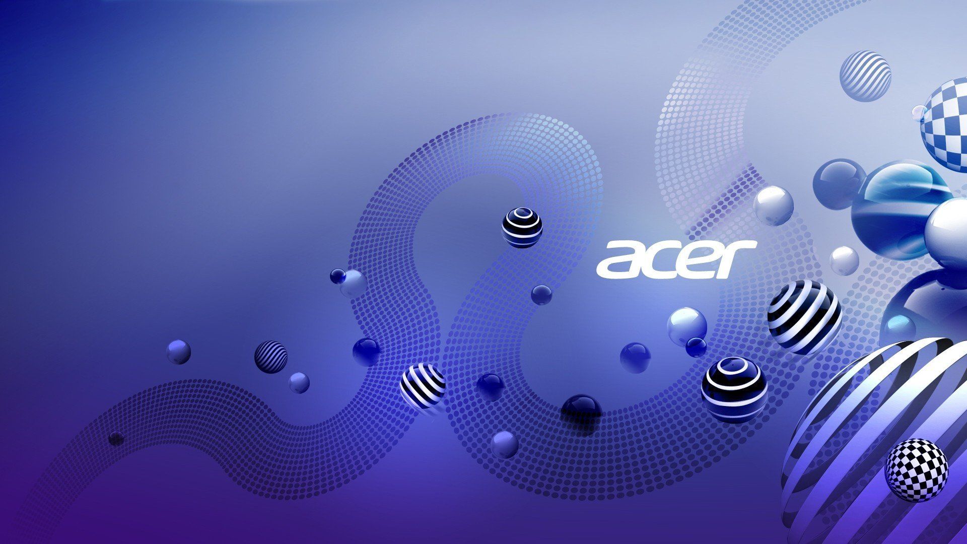 Logo Acer sfere blu astratte, 1920x1080 Full HD, PC