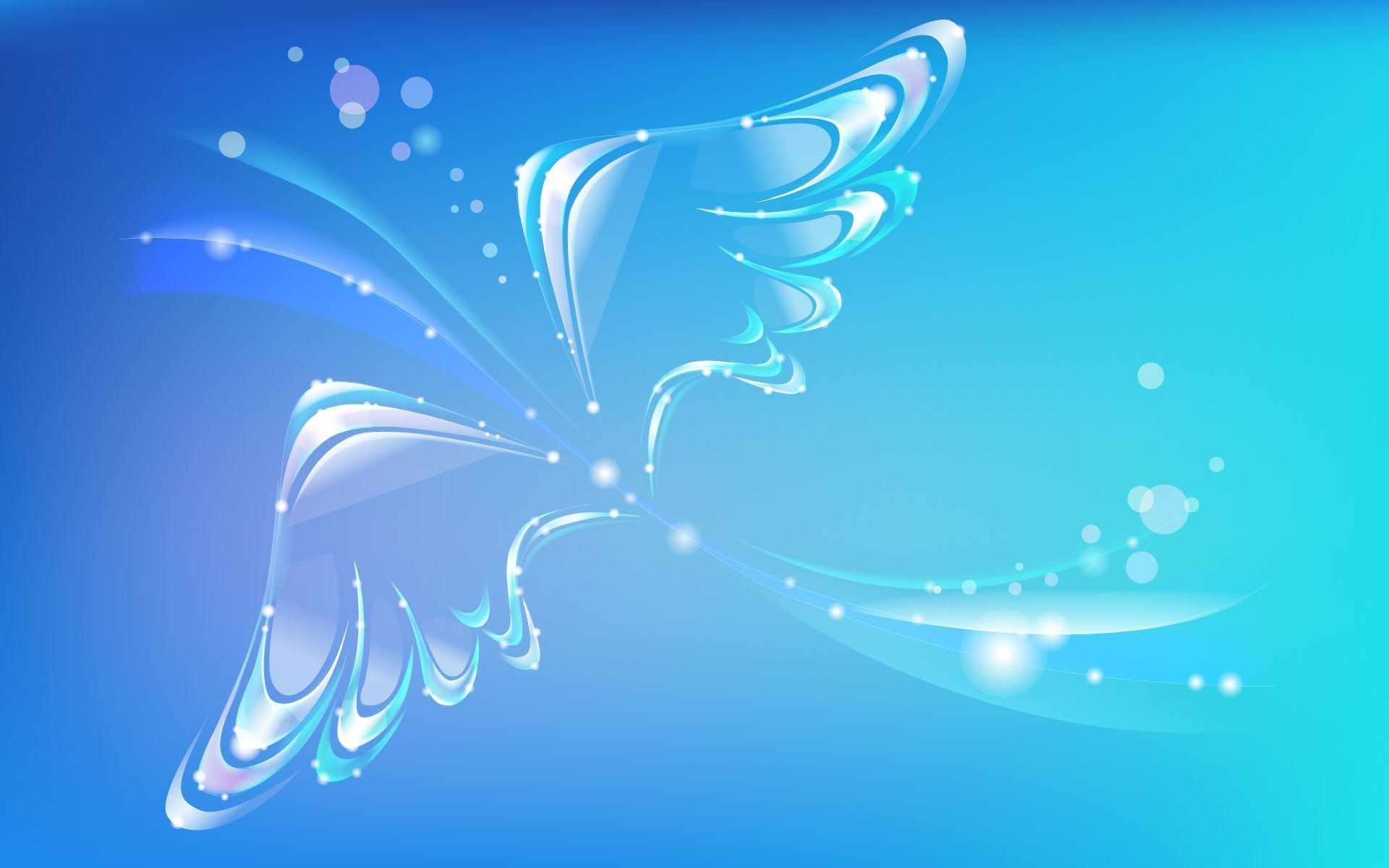 Farfalla astratta blu acqua, 1920x1200 WUXGA, PC