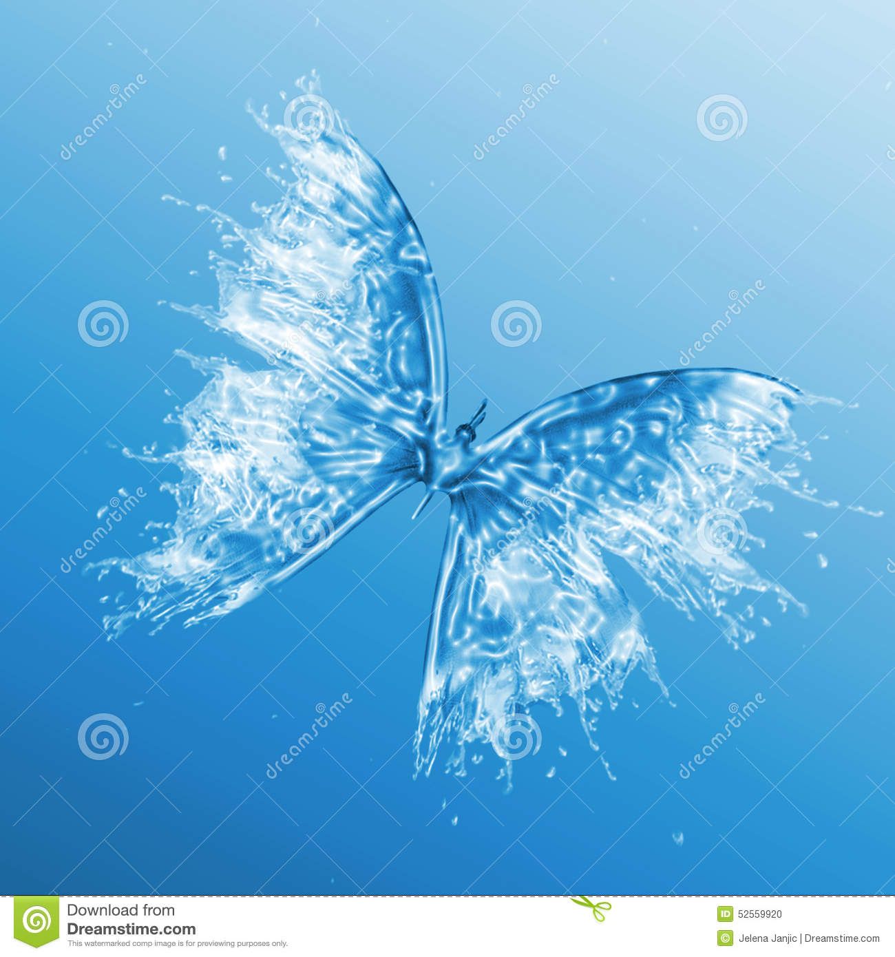Farfalla fatta d'acqua blu, 1300x1390 Full HD Verticale, Smartphone