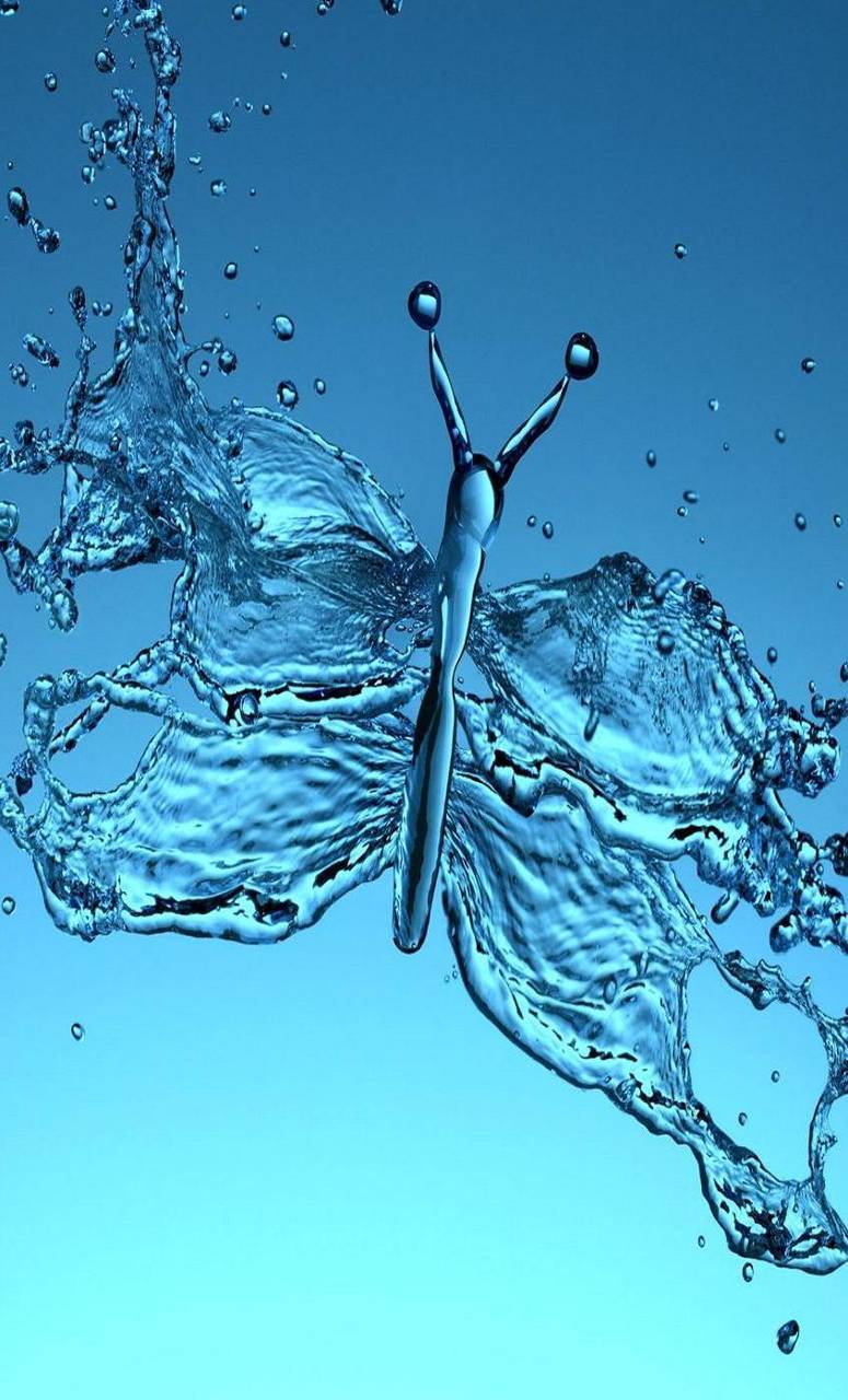 Farfalla d'acqua blu, 775x1280 Verticale, Mobile