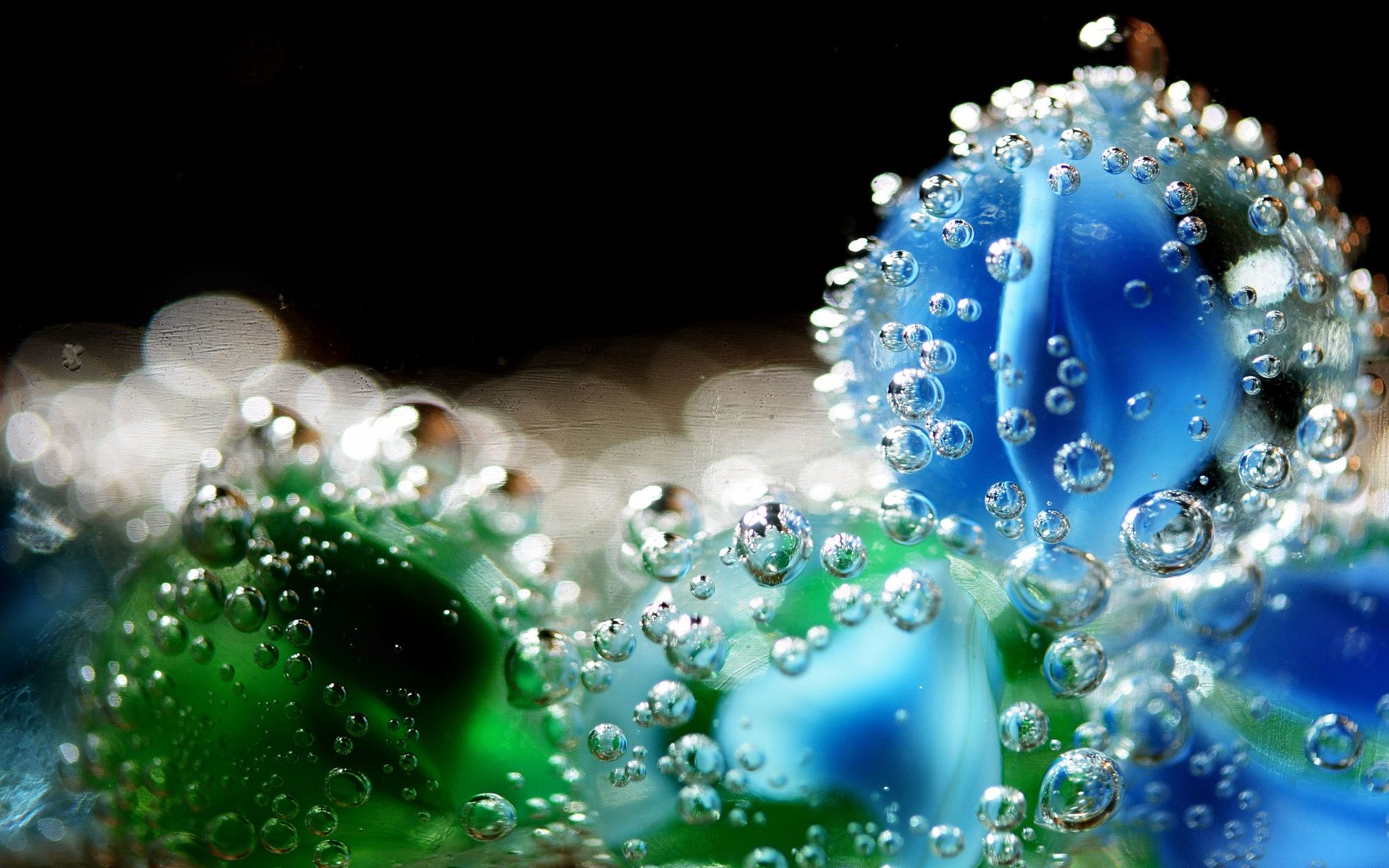 Gocce d'acqua su vetro blu-verde, 1920x1200 Full HD+, Laptop