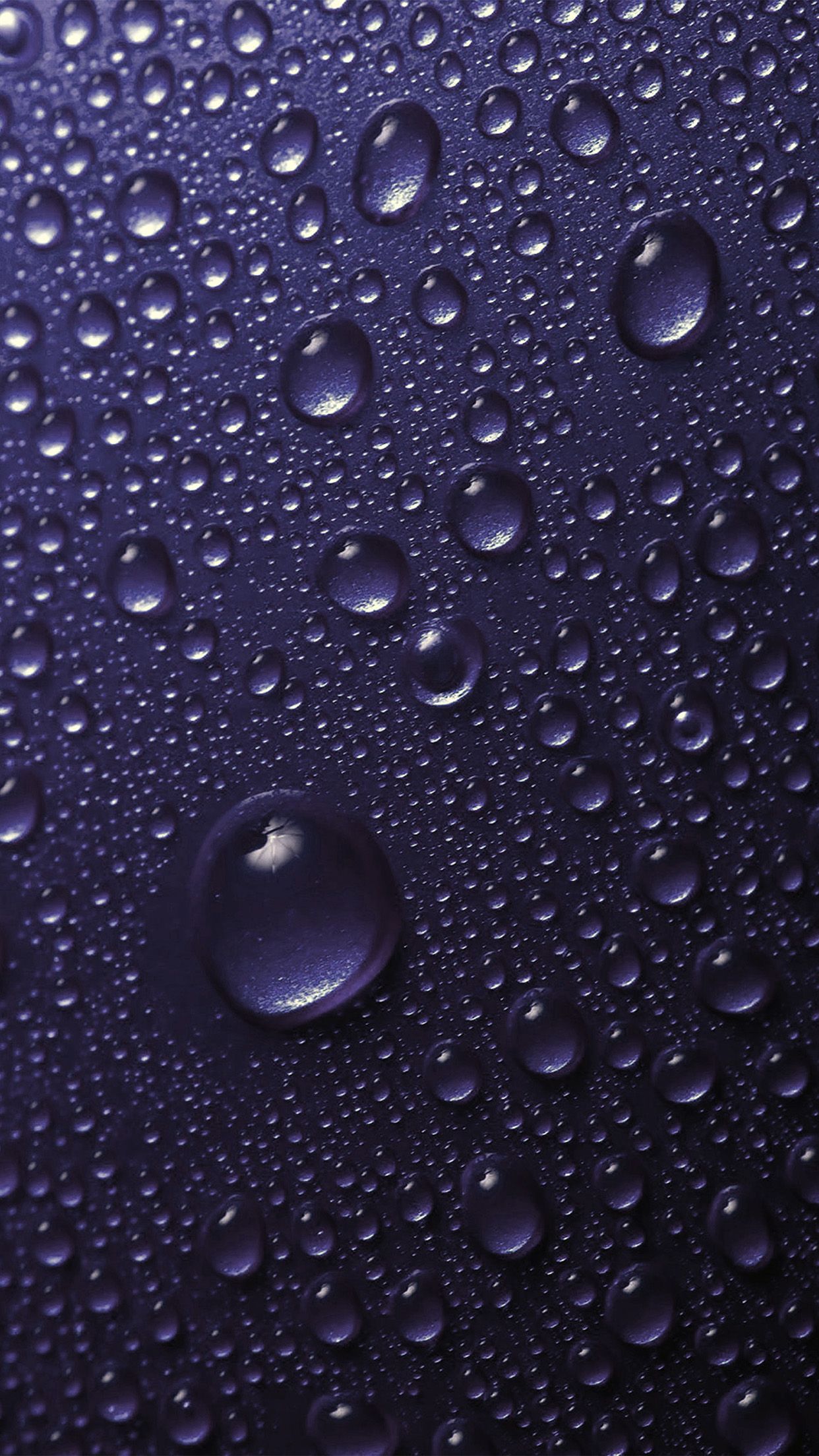 Gocce d'acqua su superficie viola, 1242x2208 Full HD Verticale, Smartphone