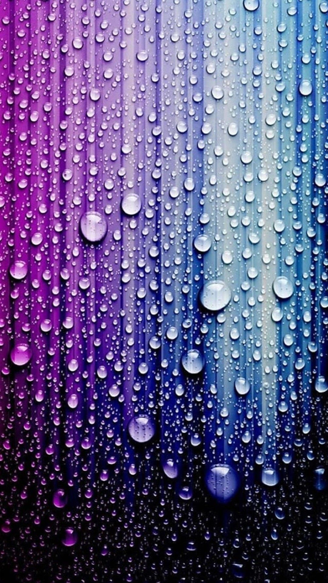 Gocce d'acqua viola blu, 1080x1920 Full HD Verticale, Smartphone