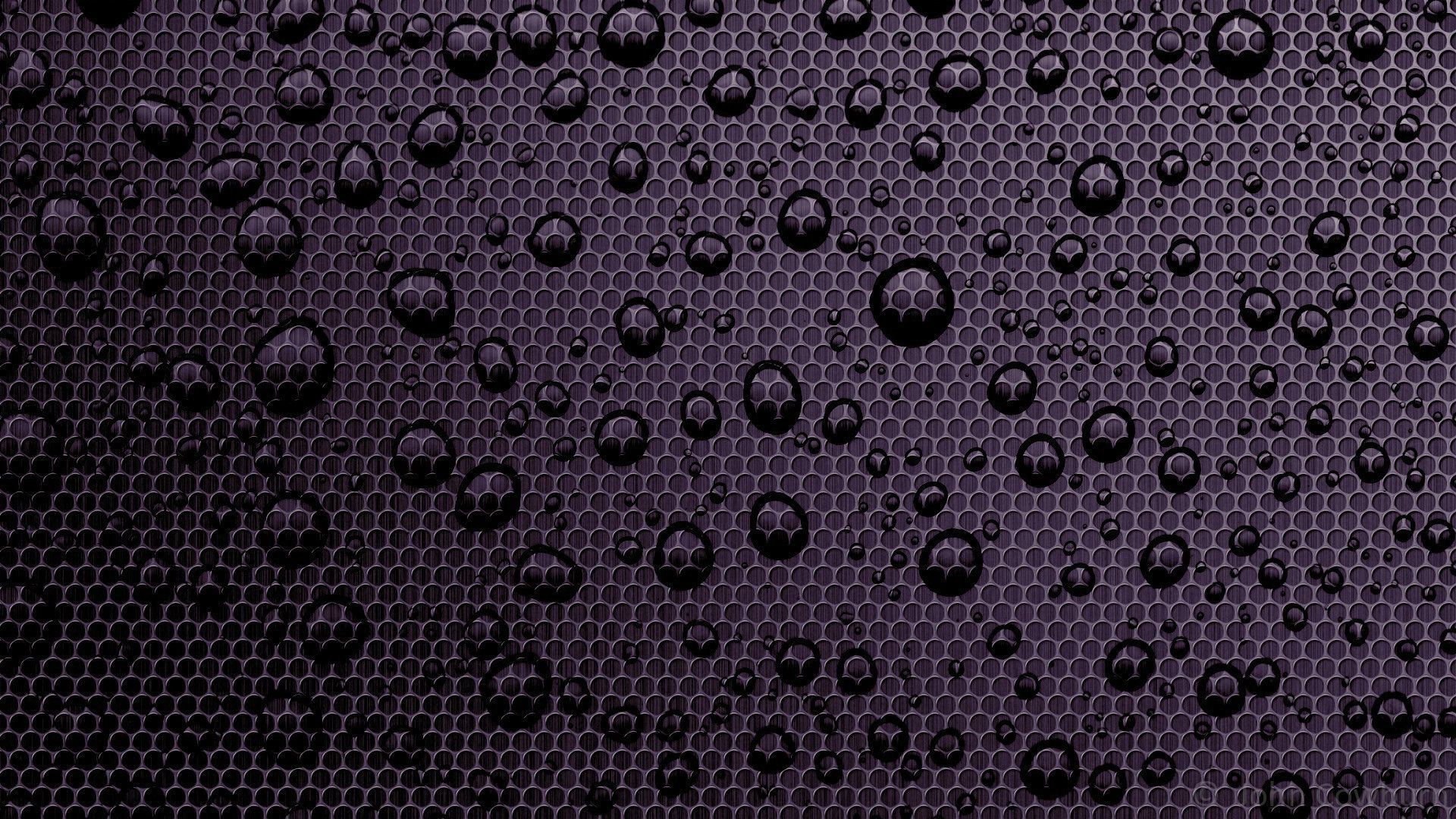 Gocce d'acqua su superficie viola, 1920x1080 Full HD, Desktop