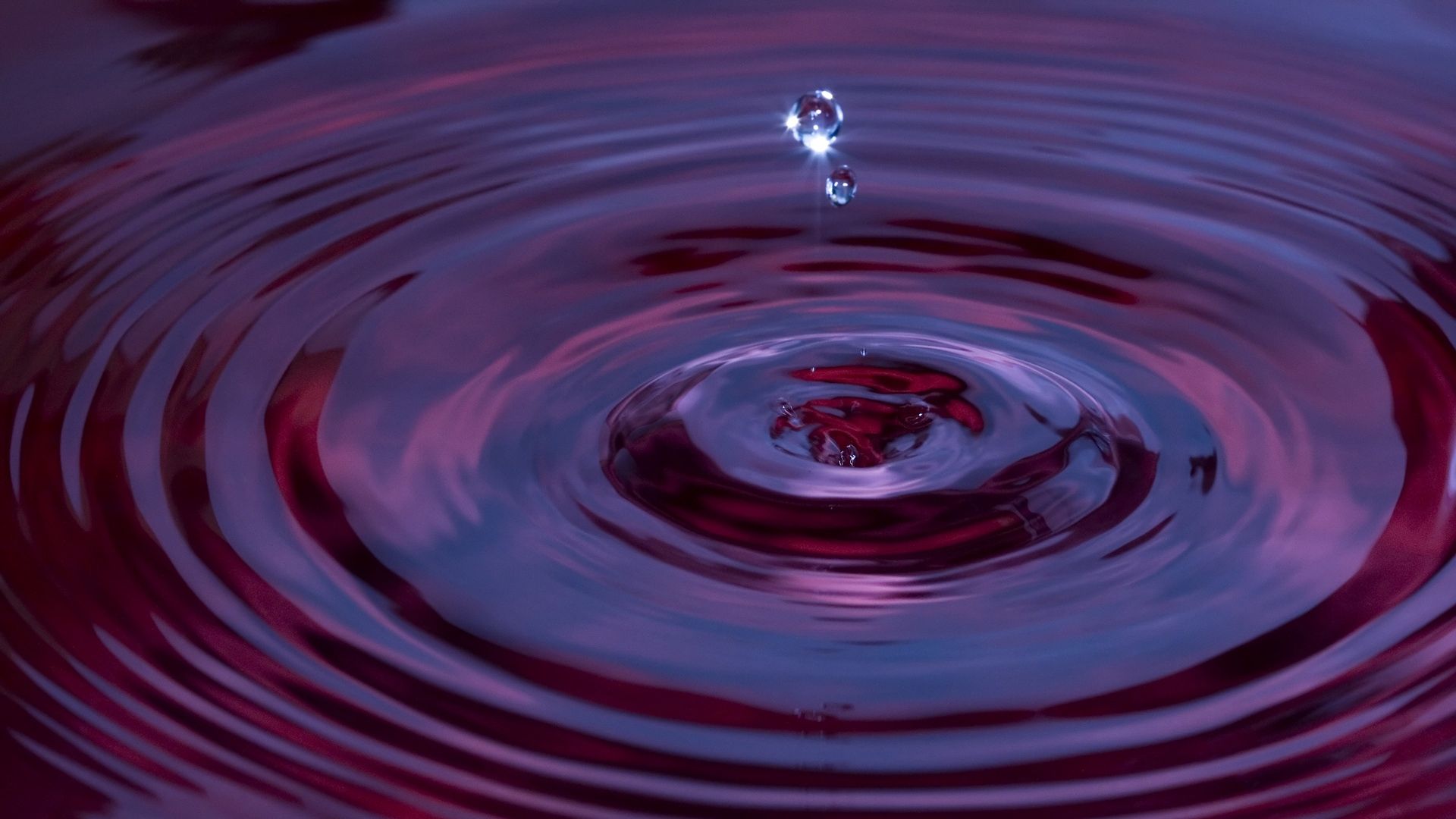 Goccia d'acqua viola increspata, 1920x1080 Full HD 1080p, PC