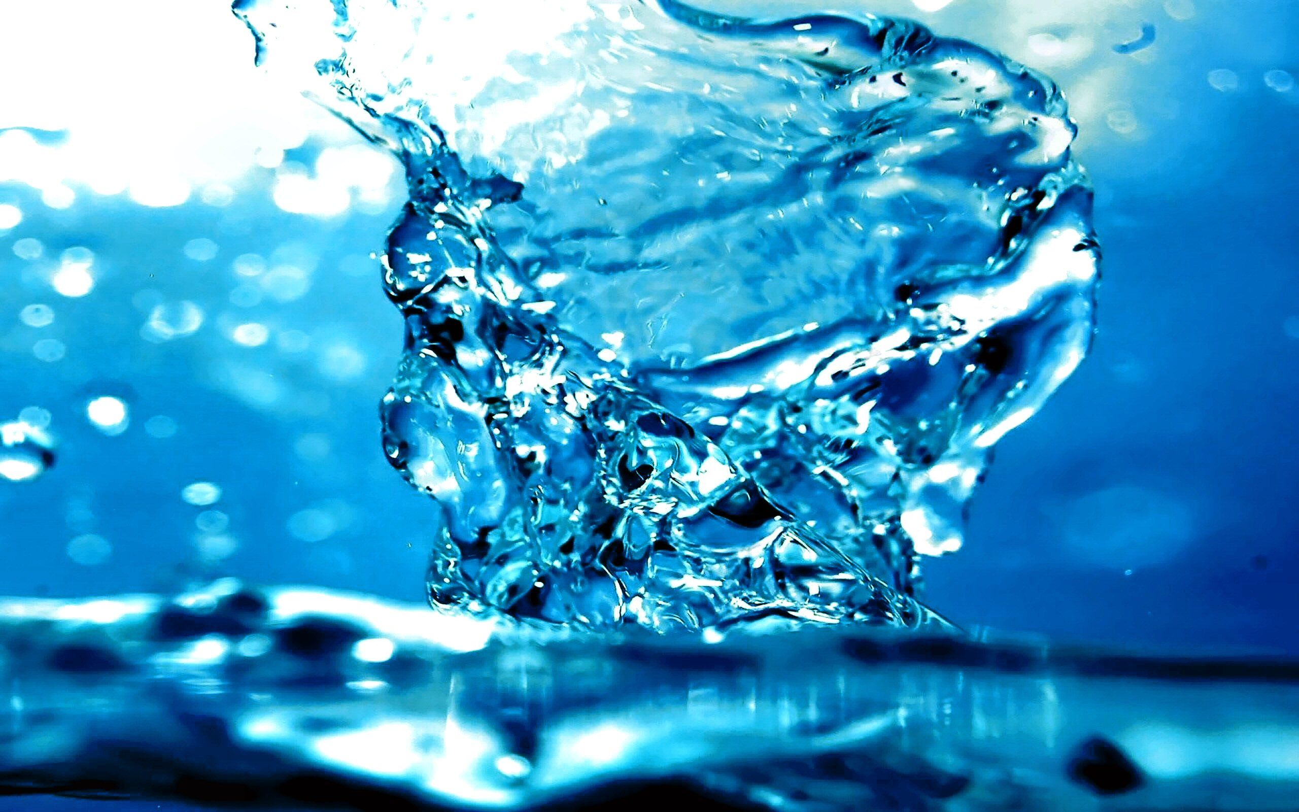 Spruzzo d'acqua blu, 2560x1600 2K, Desktop