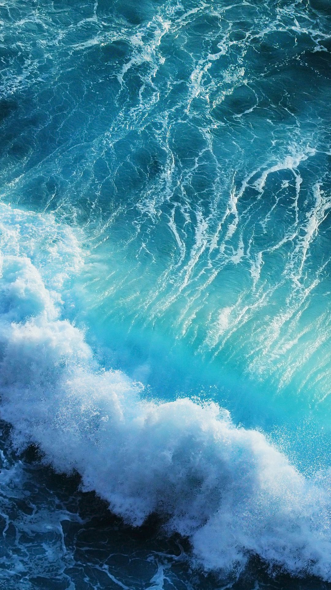 Onde acqua blu turchese, 1080x1920 Full HD Verticale, Smartphone