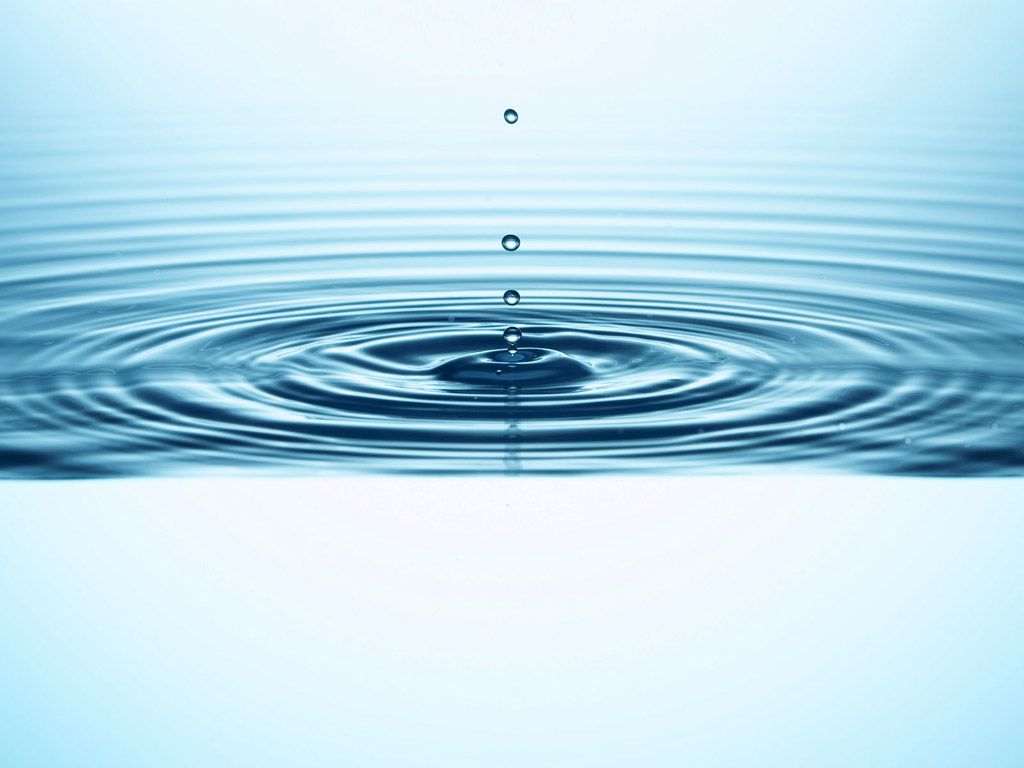 Goccia d'acqua increspature blu, 1024x768 HD, Desktop