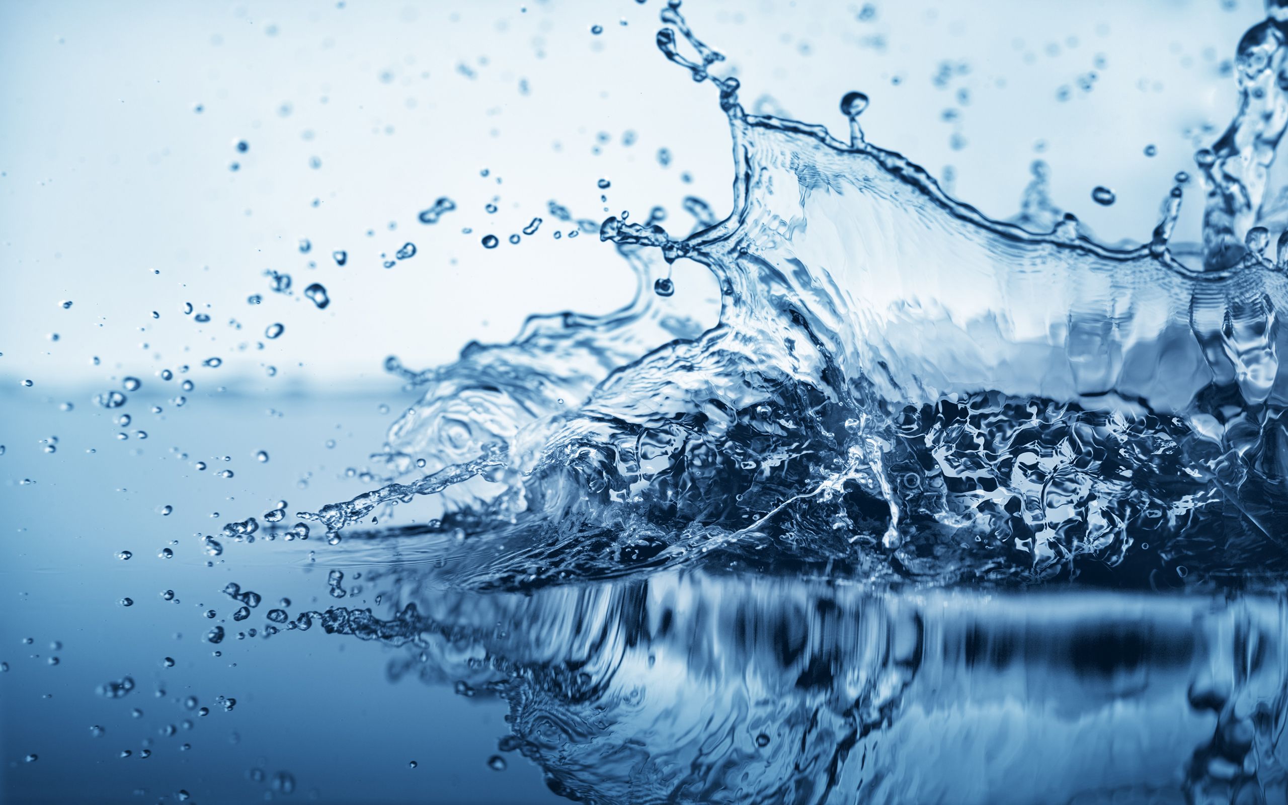 Schizzo d'acqua blu, 2560x1600 2K+, Desktop
