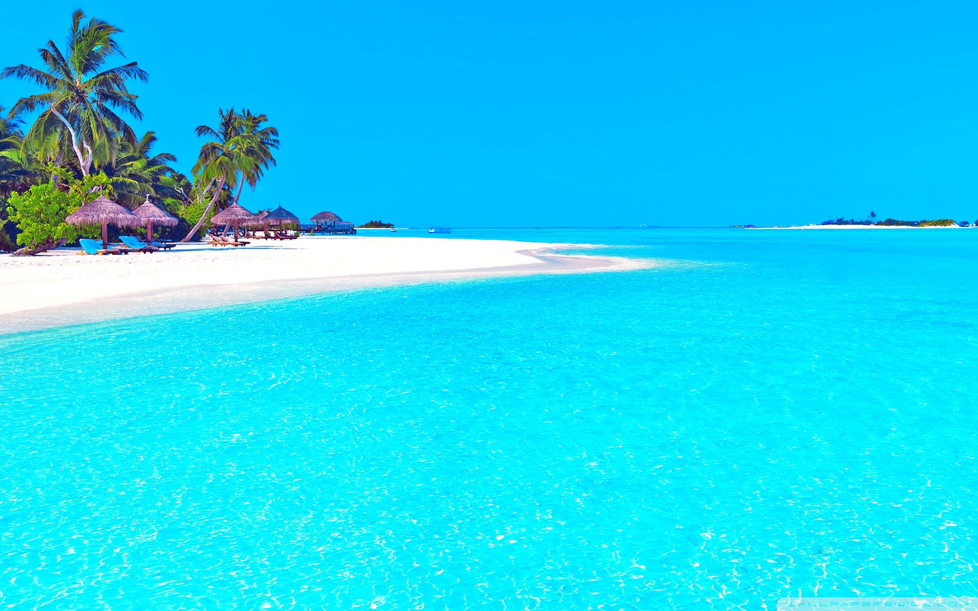 Spiaggia tropicale acqua turchese, 1920x1200 WUXGA, PC