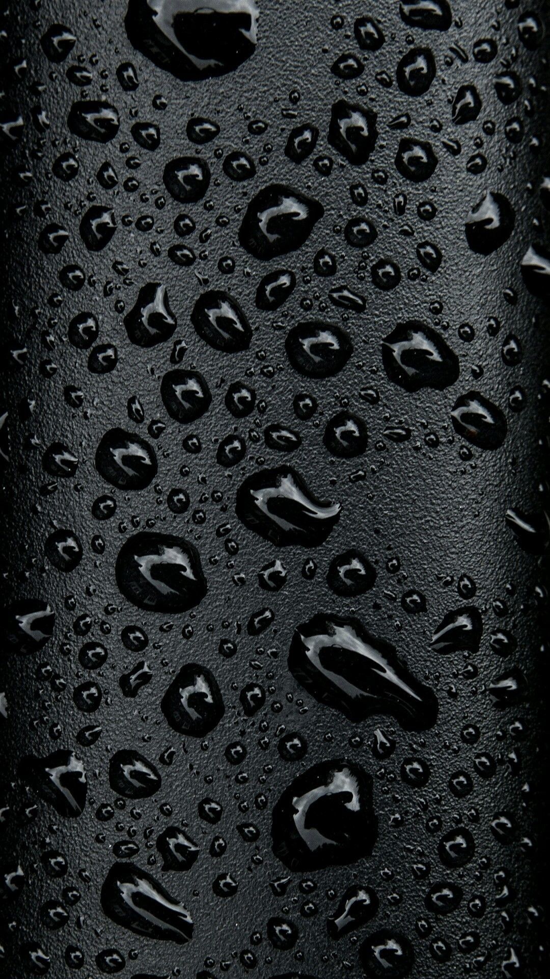 Gocce d'acqua su superficie nera, 1080x1920 Verticale, Samsung Galaxy