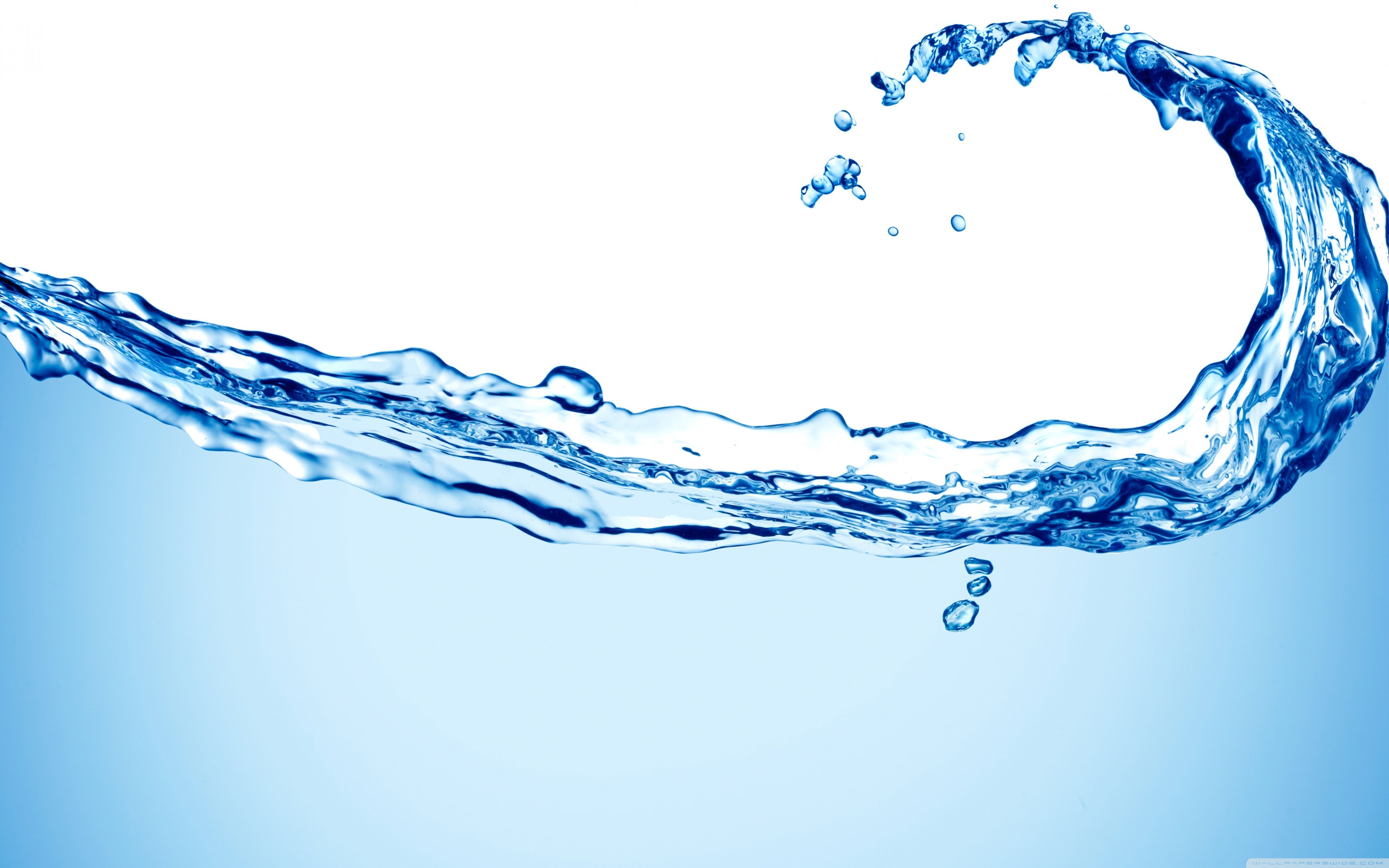 Onda d'acqua blu splash, 3840x2400 Ultra HD, 4K TV