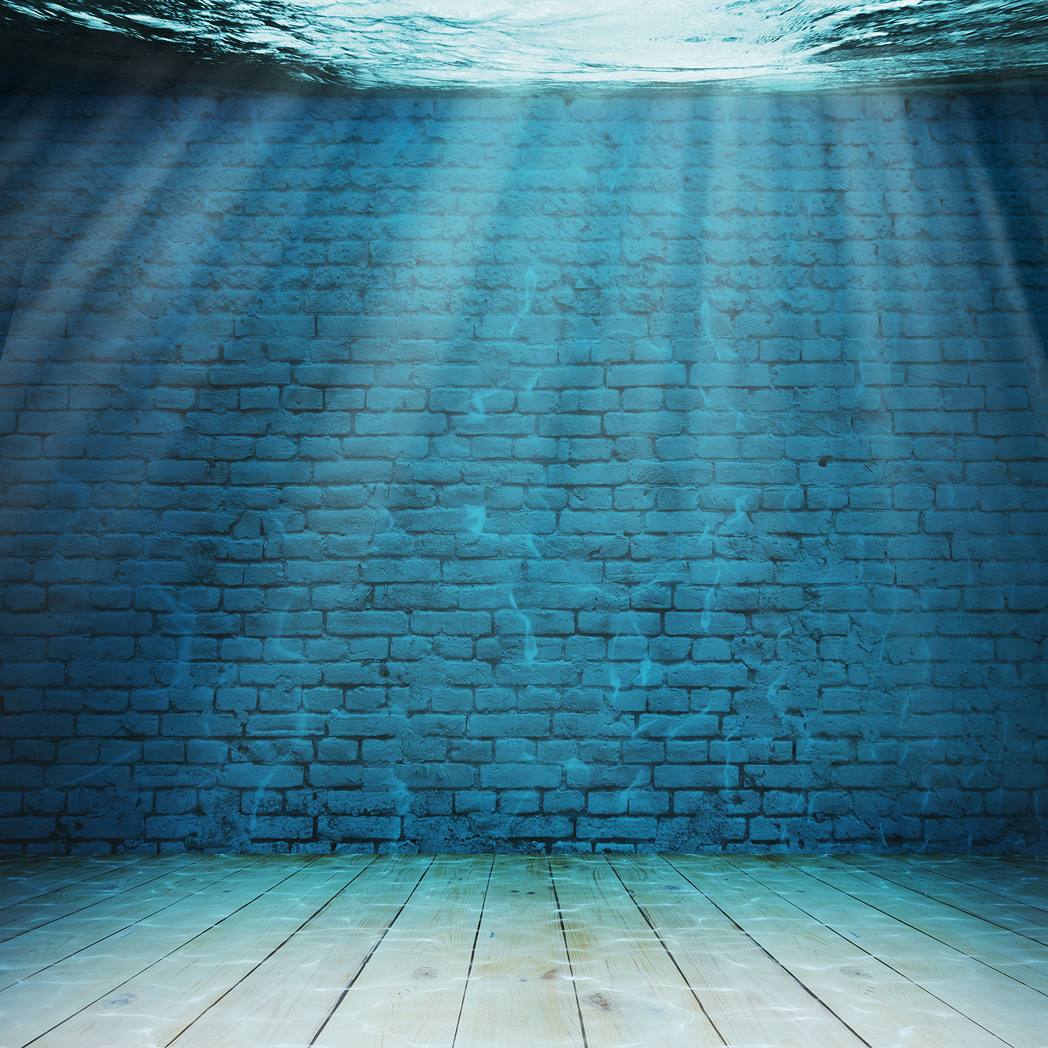 Muro di mattoni sott'acqua, 1500x1500 HD, Desktop