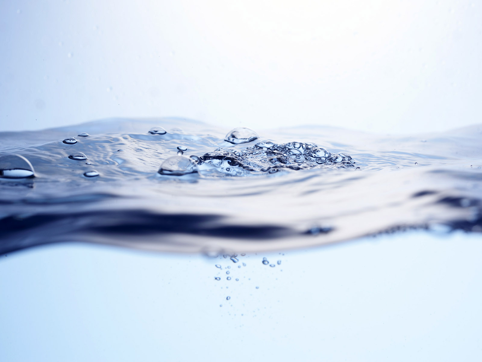 Onda d'acqua con bolle, 1600x1200 HD, Desktop