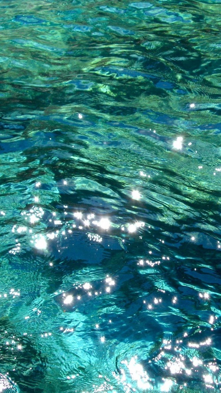 Superficie acqua verde-blu riflessi, 750x1334 Full HD Verticale, iPhone