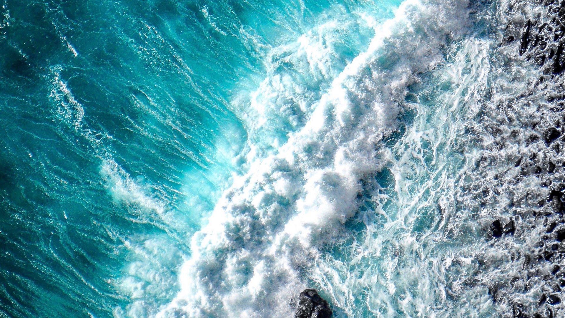 Onde oceano vista aerea, 1920x1080 Full HD, Desktop