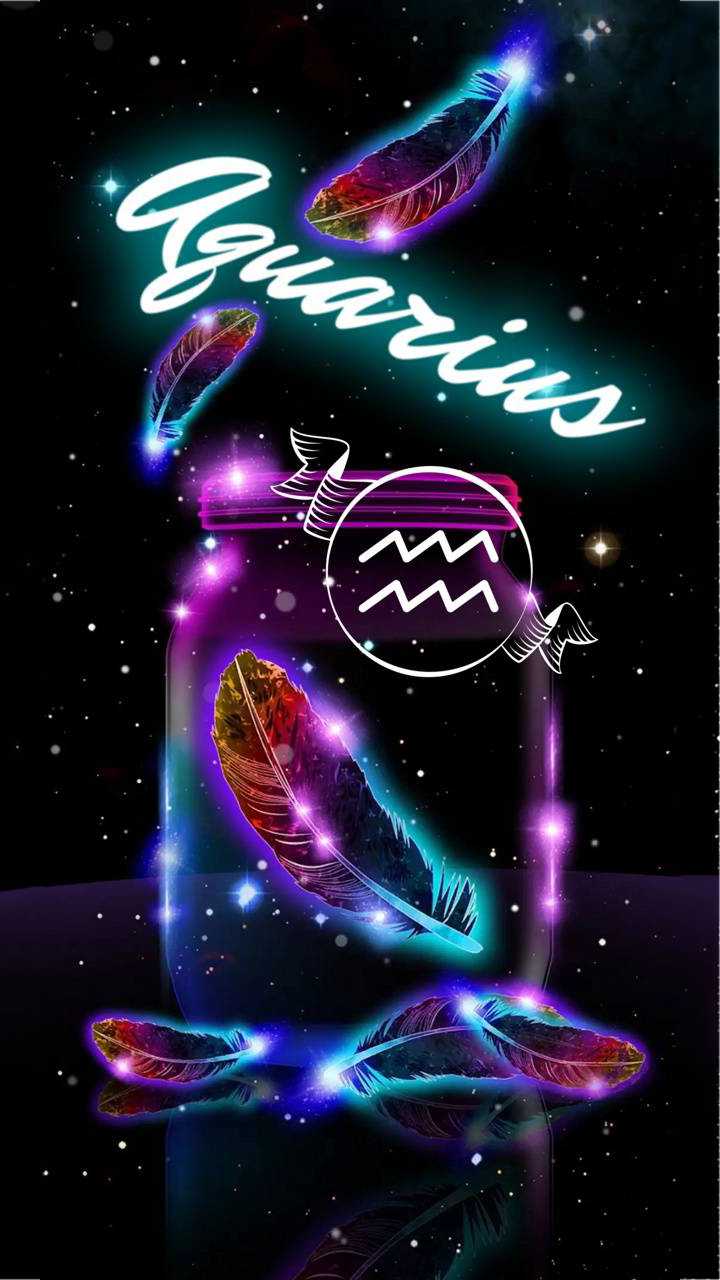 Barattolo neon segno Acquario, 720x1280 Full HD Verticale, iPhone