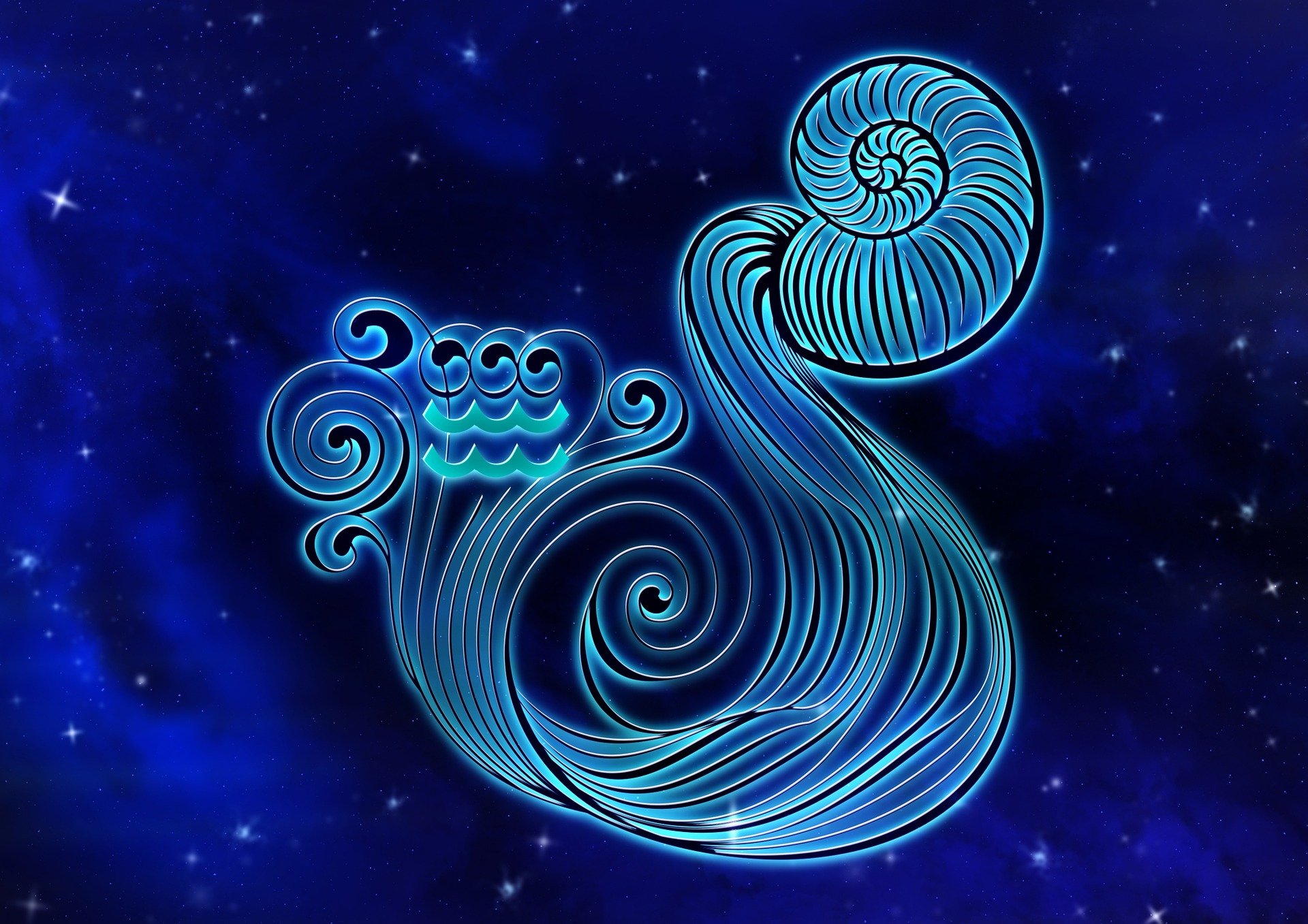 Simbolo Acquario spirali blu, 1920x1357 Full HD+ WUXGA, Desktop
