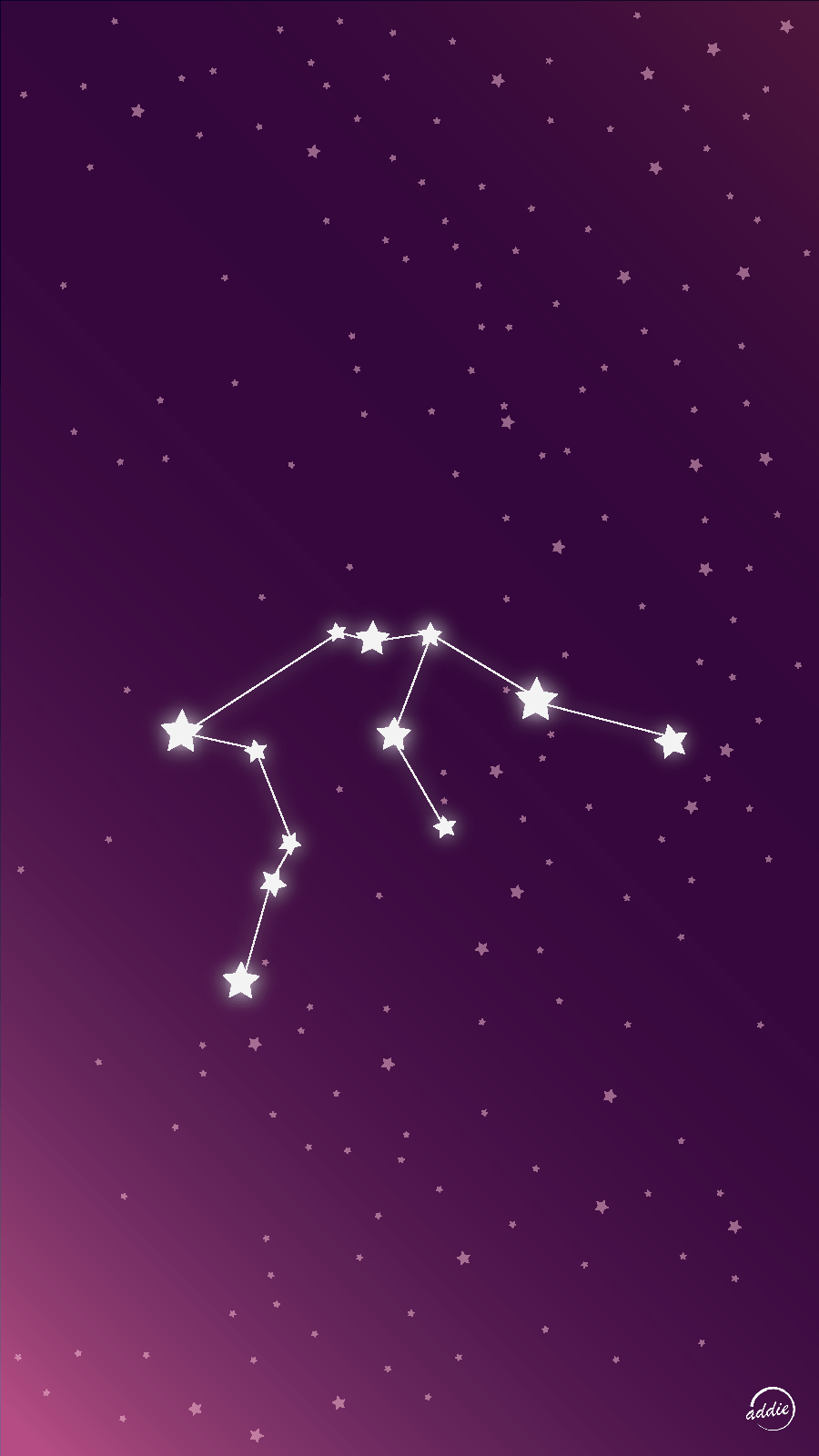 Costellazione Acquario stelle viola, 900x1600 Full HD Verticale, Samsung Galaxy