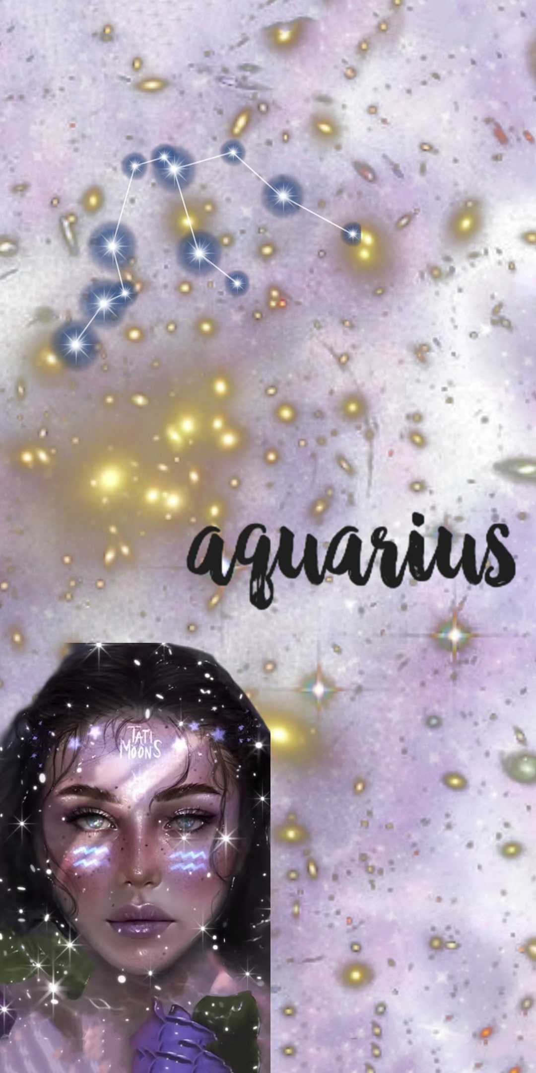 Segno zodiacale Acquario donna, 1080x2160 Full HD Verticale, iPhone