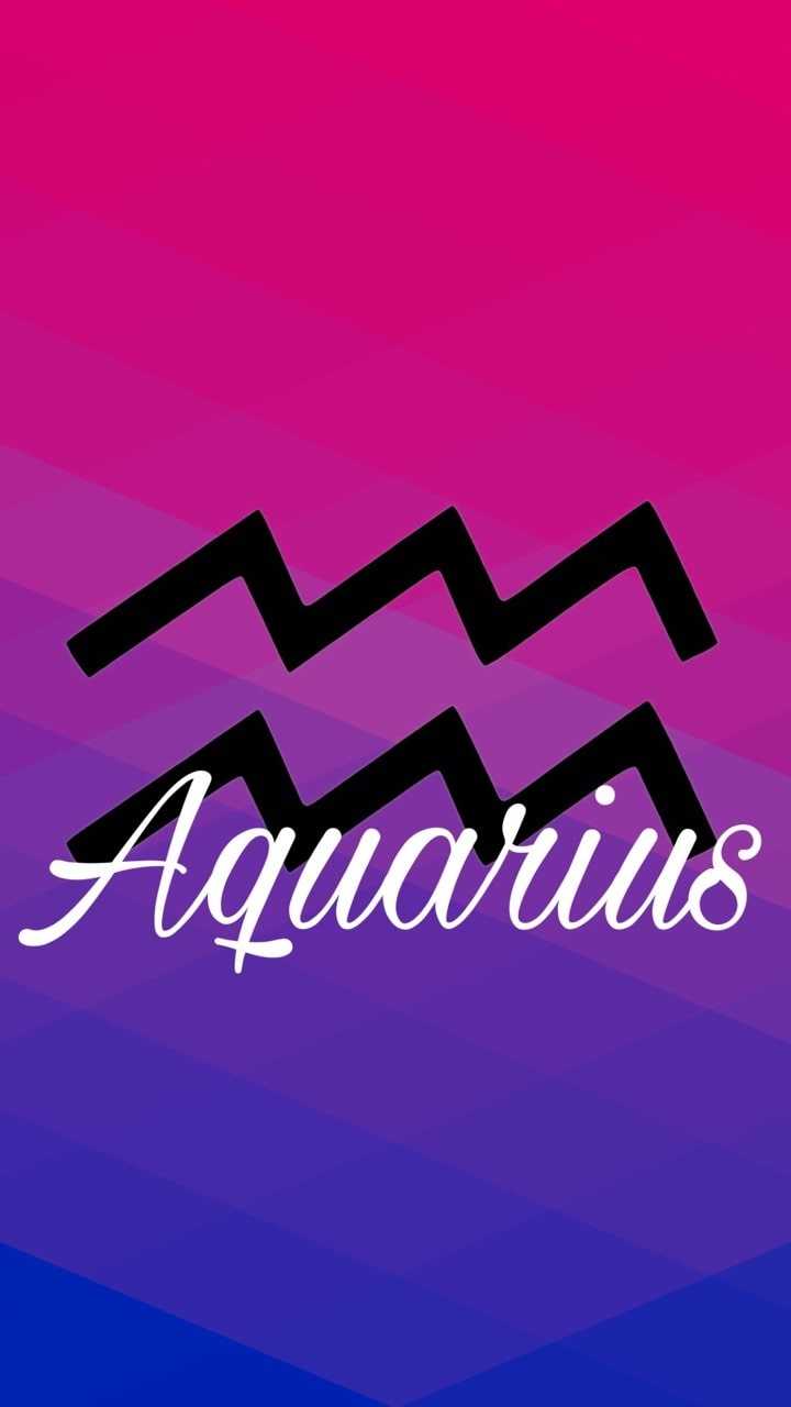 Simbolo zodiacale Acquario testo, 720x1280 Verticale, Mobile