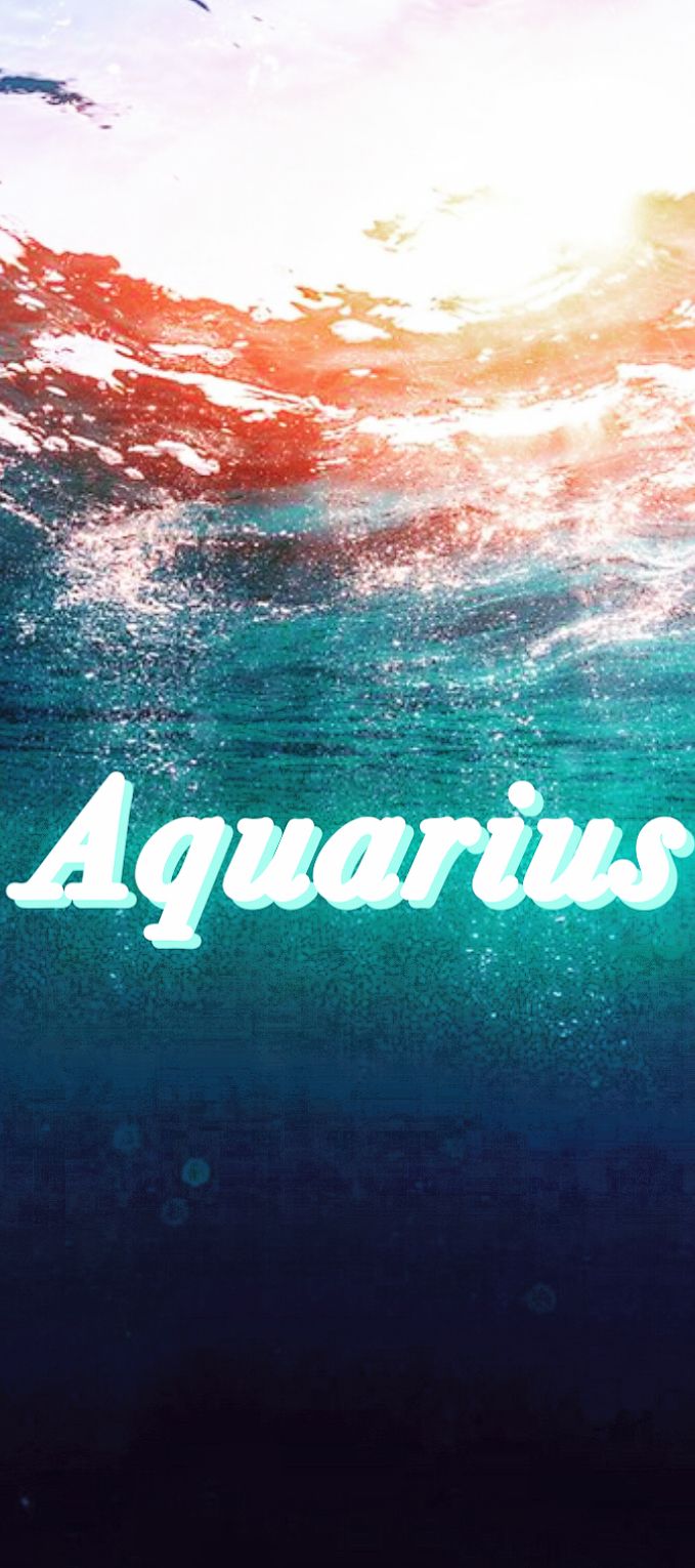 Testo Aquarius sott'acqua oceano, 679x1530 Verticale, Mobile