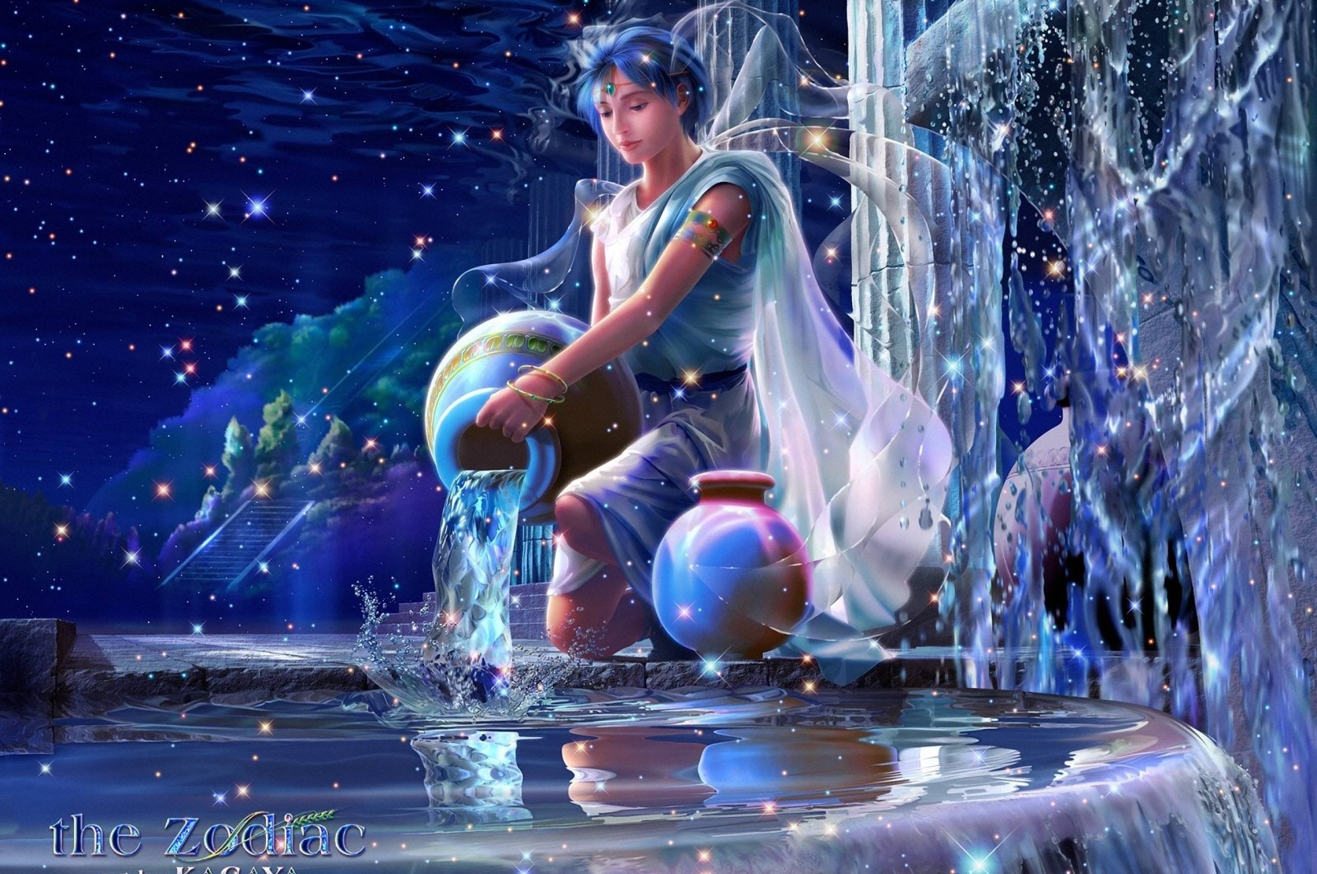 Segno zodiacale Acquario fantasy, 2560x1700 2K, Monitor Gaming