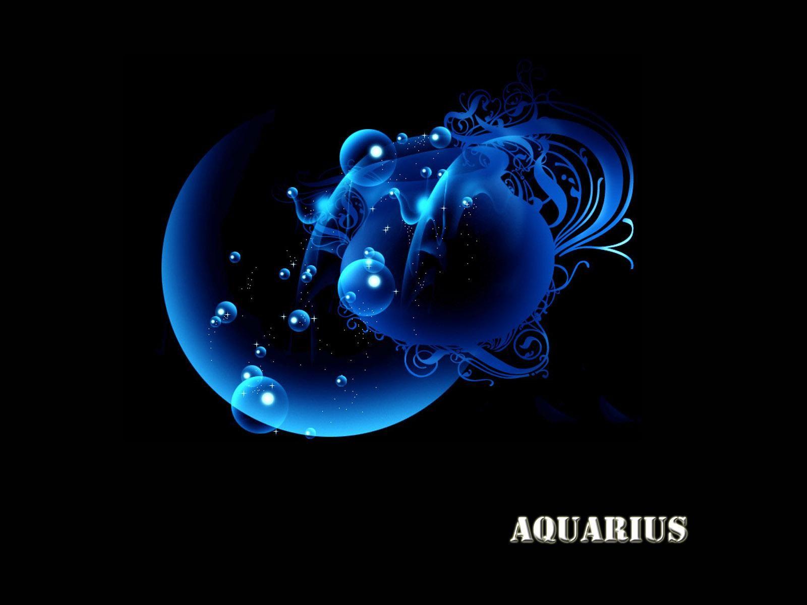 Simbolo zodiacale Acquario blu, 1600x1200 900p, Laptop