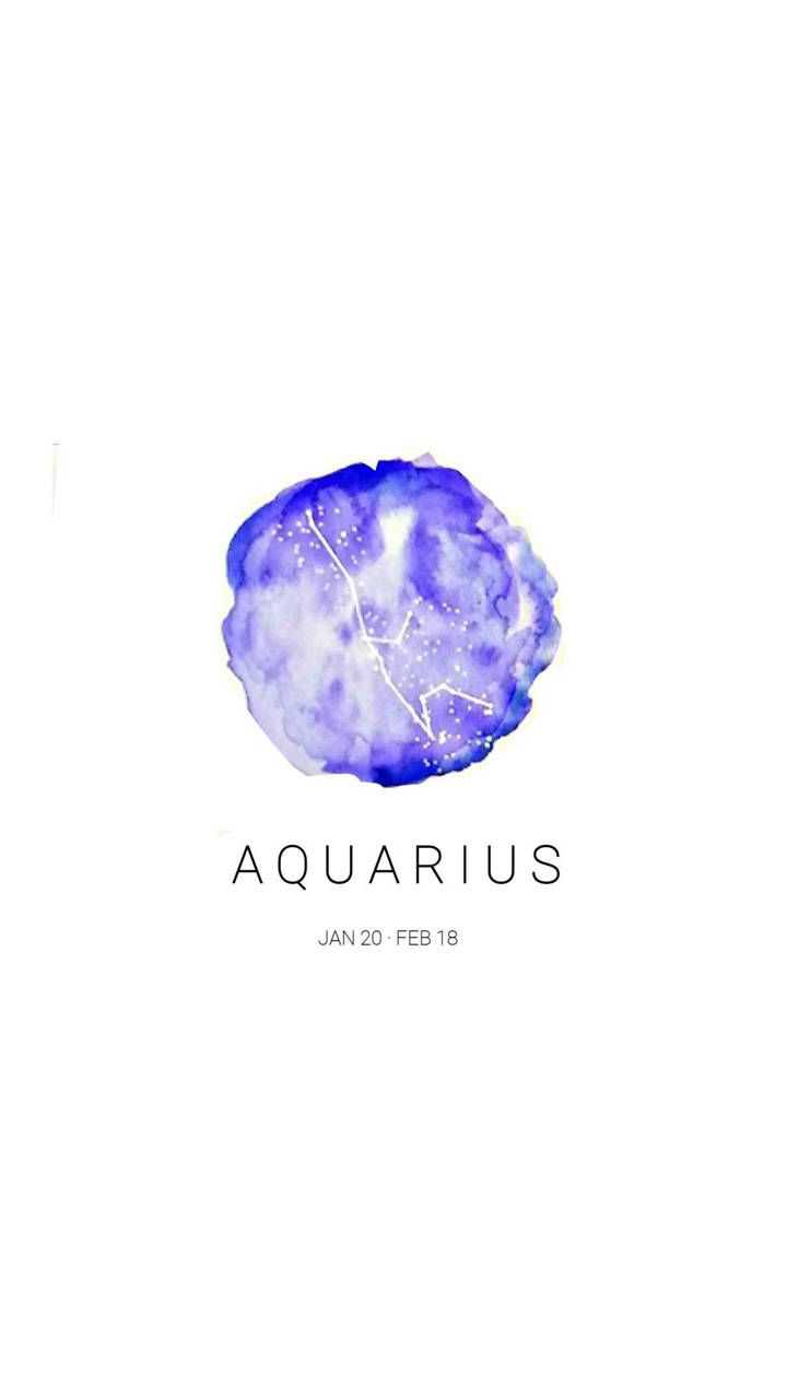 Costellazione Acquario acquerello blu, 720x1280 Verticale, Telefono