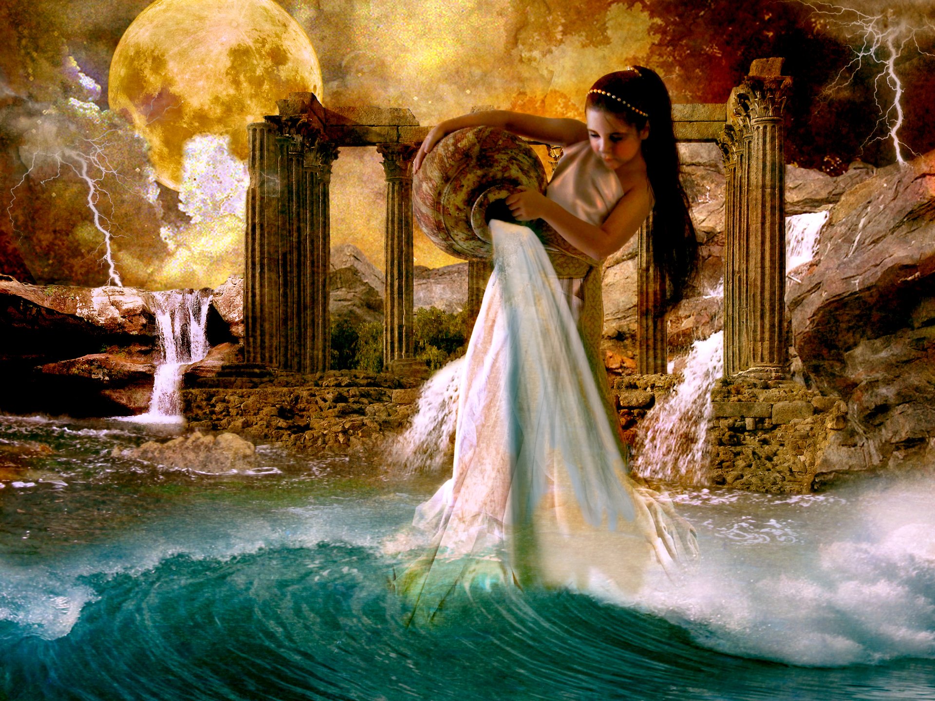 Acquario zodiaco donna anfora, 1920x1440 WUXGA, Laptop