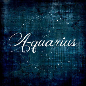 Scritta Aquarius su blu scuro, 300x300 HD, Laptop