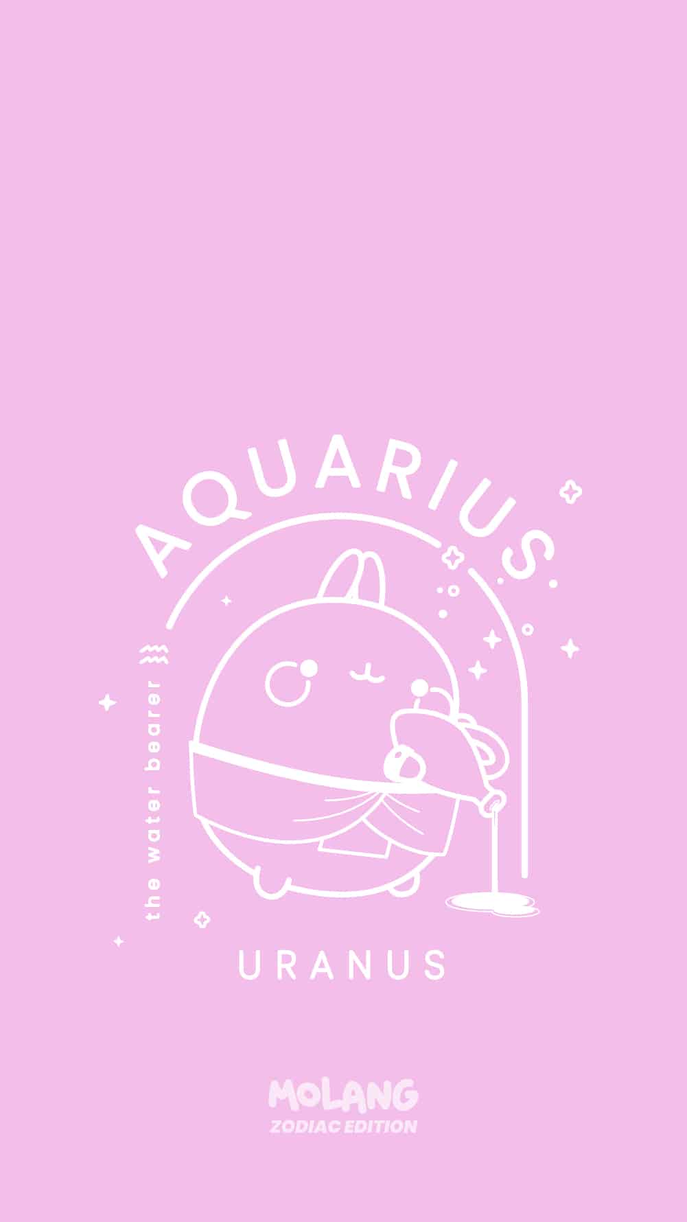 Molang Acquario Zodiac rosa, 1001x1780 Full HD Verticale, iPhone