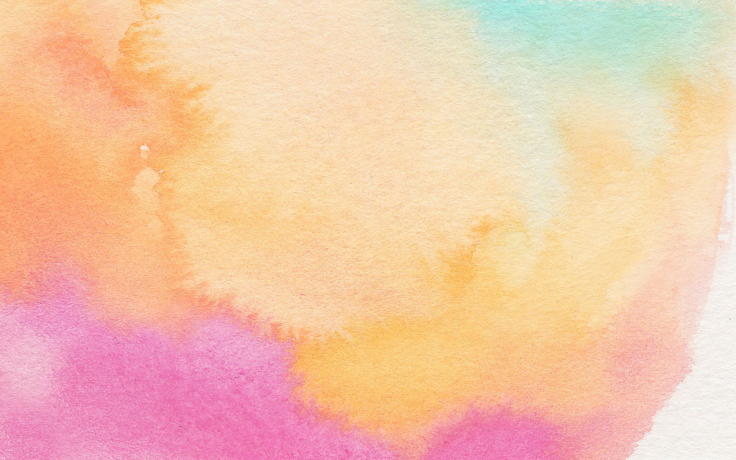Sfondo acquerello arancio rosa, 2880x1800 2K, Desktop