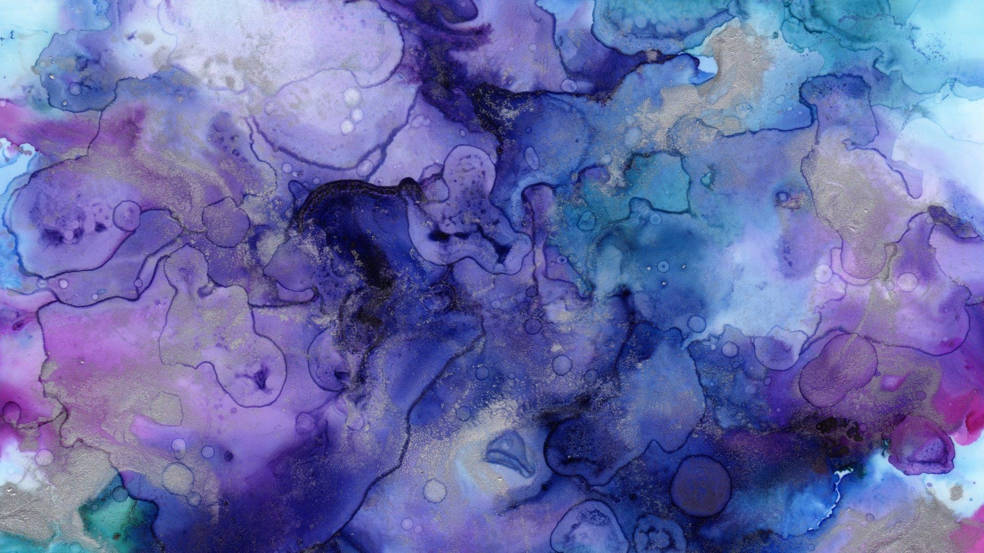 Acquerello astratto viola blu, 1920x1080 Full HD, Desktop
