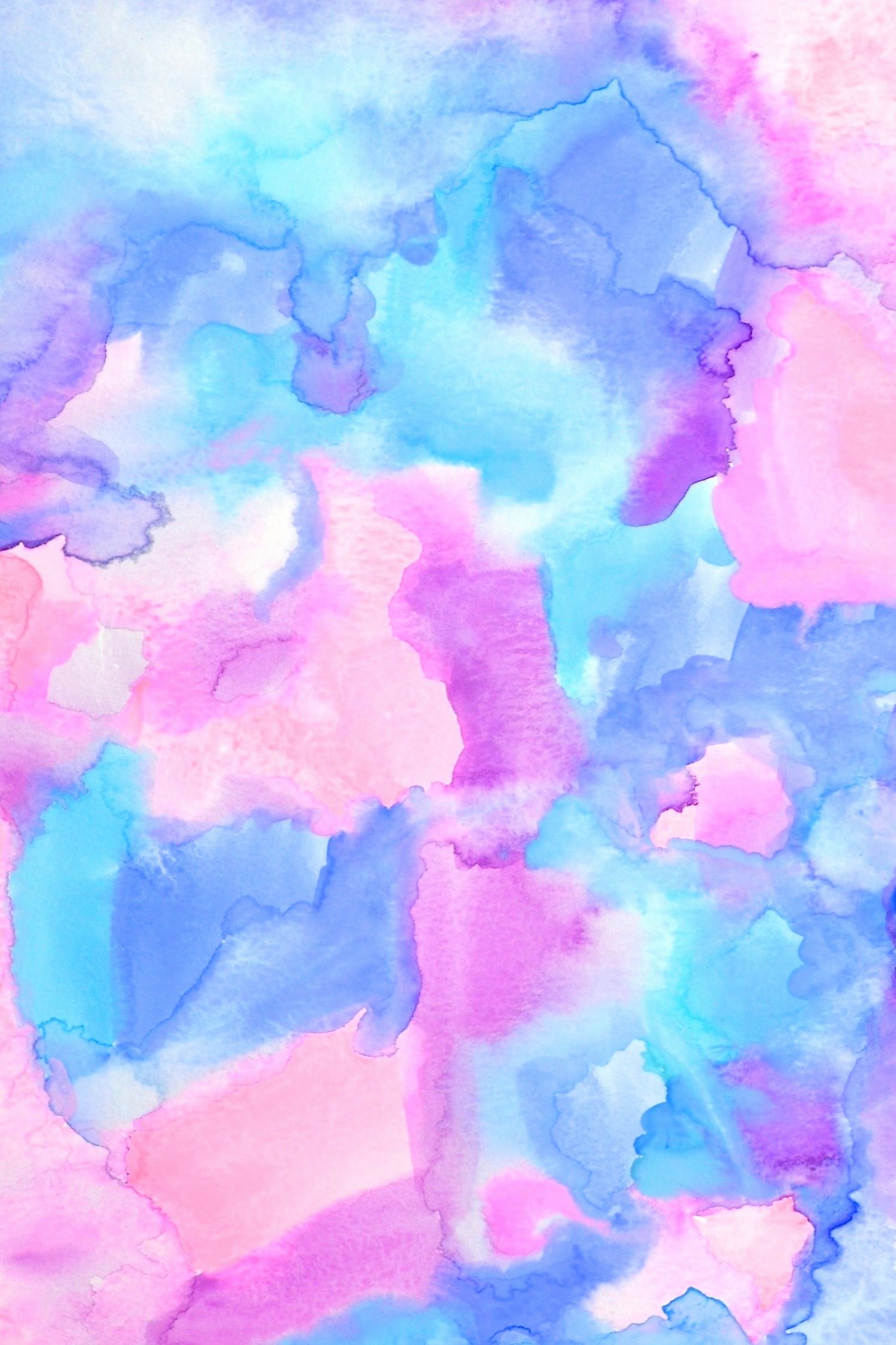 Sfondo acquerello rosa e blu, 1492x2238 Verticale, Telefono